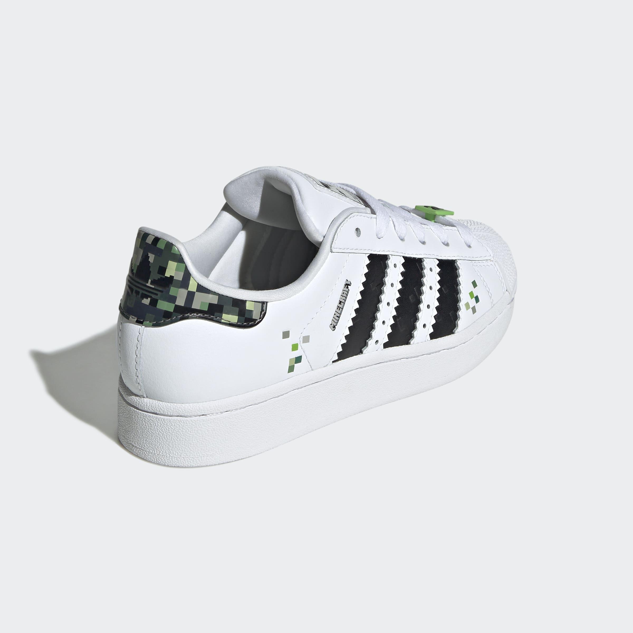 Kids Unisex Superstar Ii X Minecraft Shoes, White, A901_ONE, large image number 7