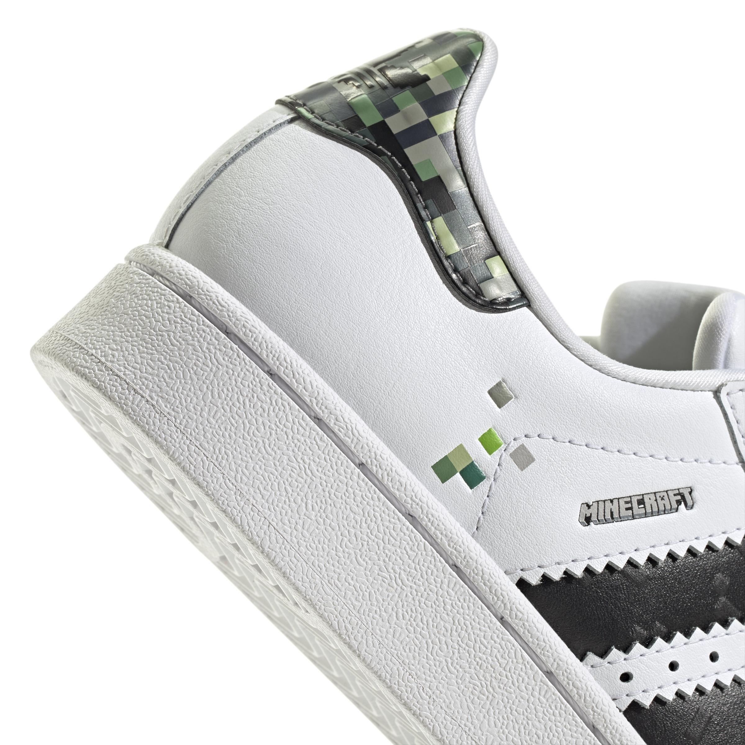 Kids Unisex Superstar Ii X Minecraft Shoes, White, A901_ONE, large image number 8