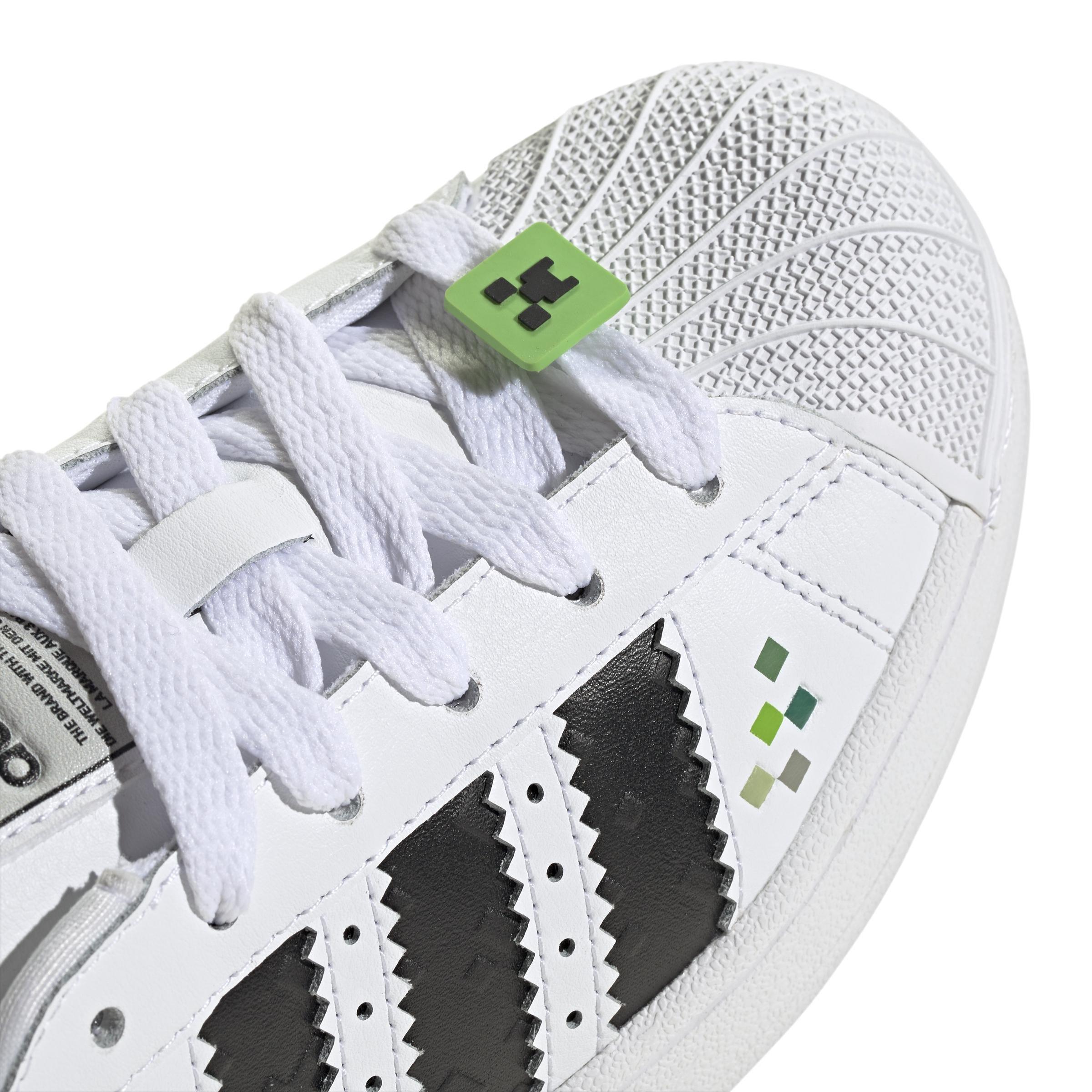 Kids Unisex Superstar Ii X Minecraft Shoes, White, A901_ONE, large image number 9