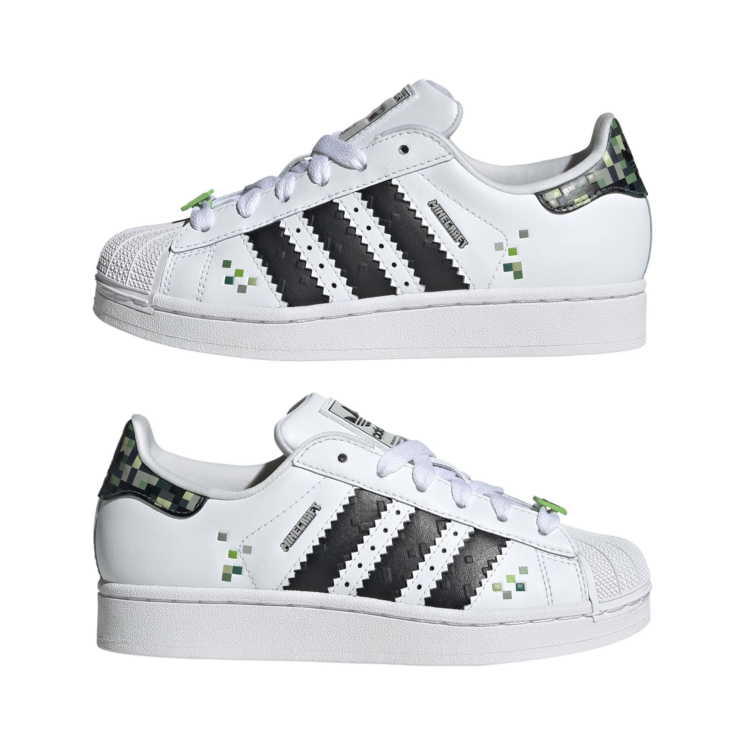 Kids Unisex Superstar Ii X Minecraft Shoes, White, A901_ONE, large image number 14