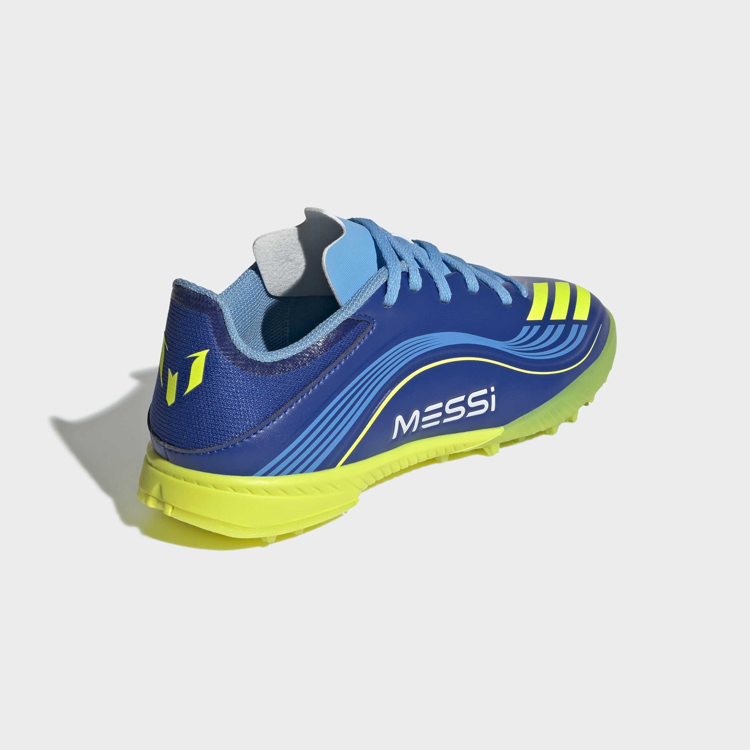 Kids Unisex F50 Messi League Turf Boots, Blue, A901_ONE, large image number 3