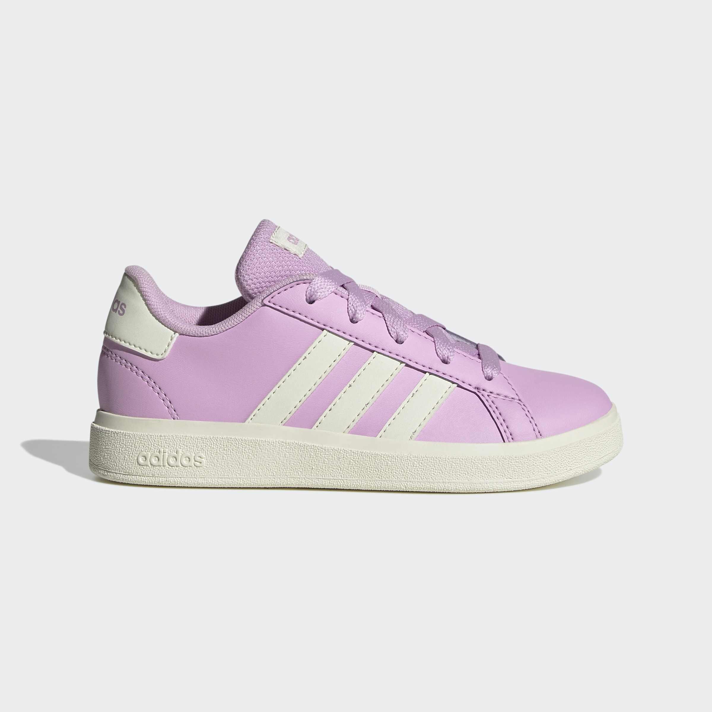Kids Unisex Grand Court Lifestyle Tennis Lace-Up Shoes, Purple, A901_ONE, large image number 0