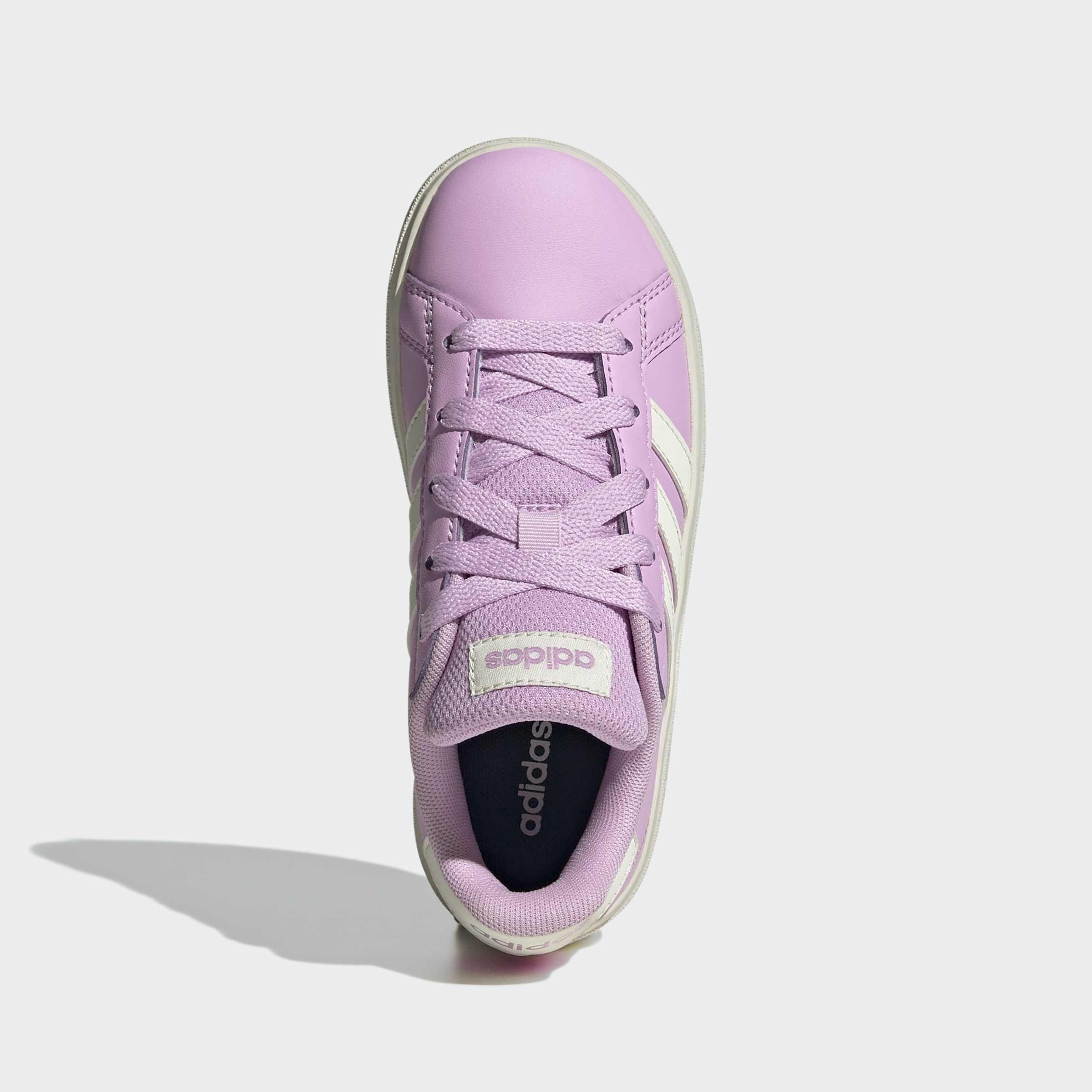 Kids Unisex Grand Court Lifestyle Tennis Lace-Up Shoes, Purple, A901_ONE, large image number 1