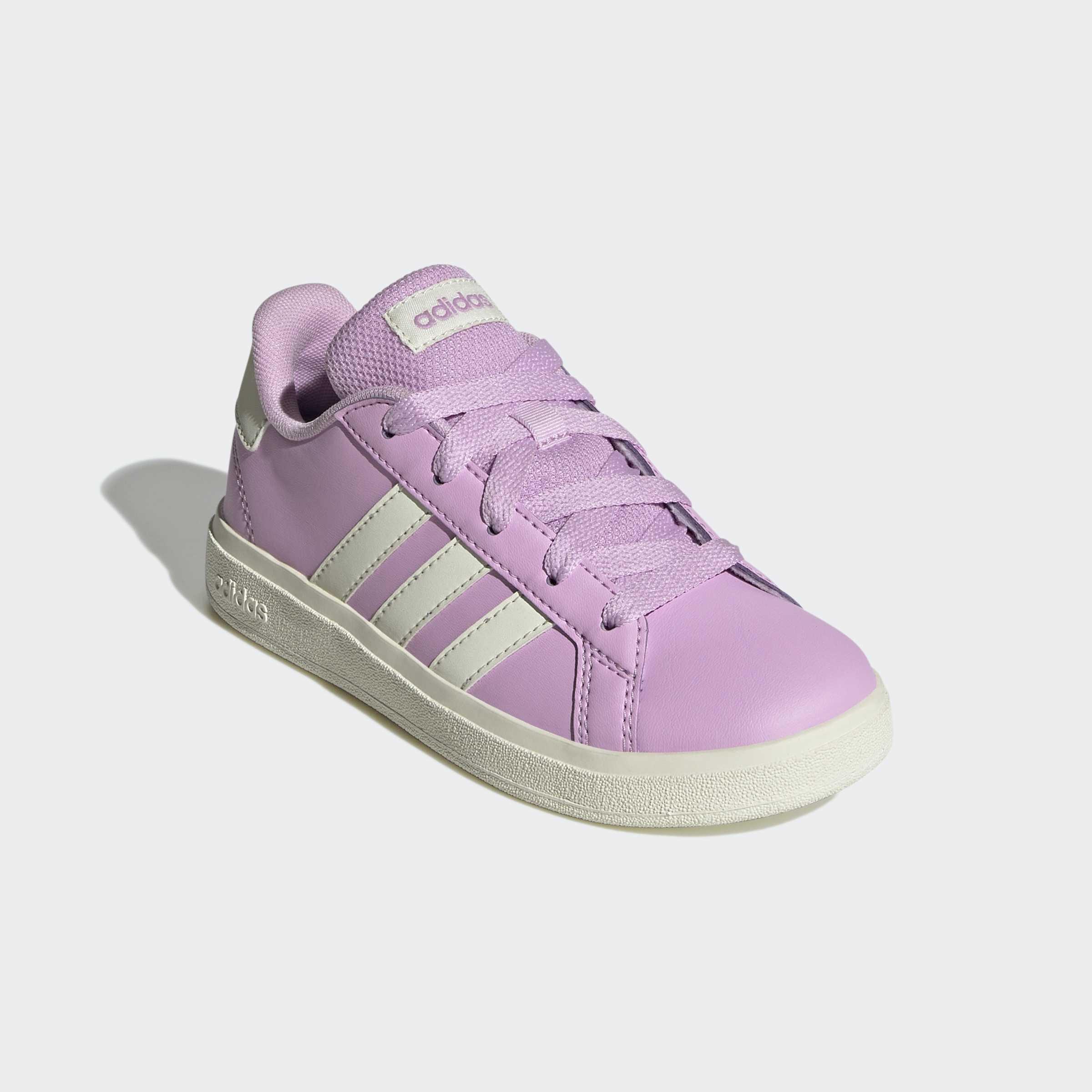 Kids Unisex Grand Court Lifestyle Tennis Lace-Up Shoes, Purple, A901_ONE, large image number 2