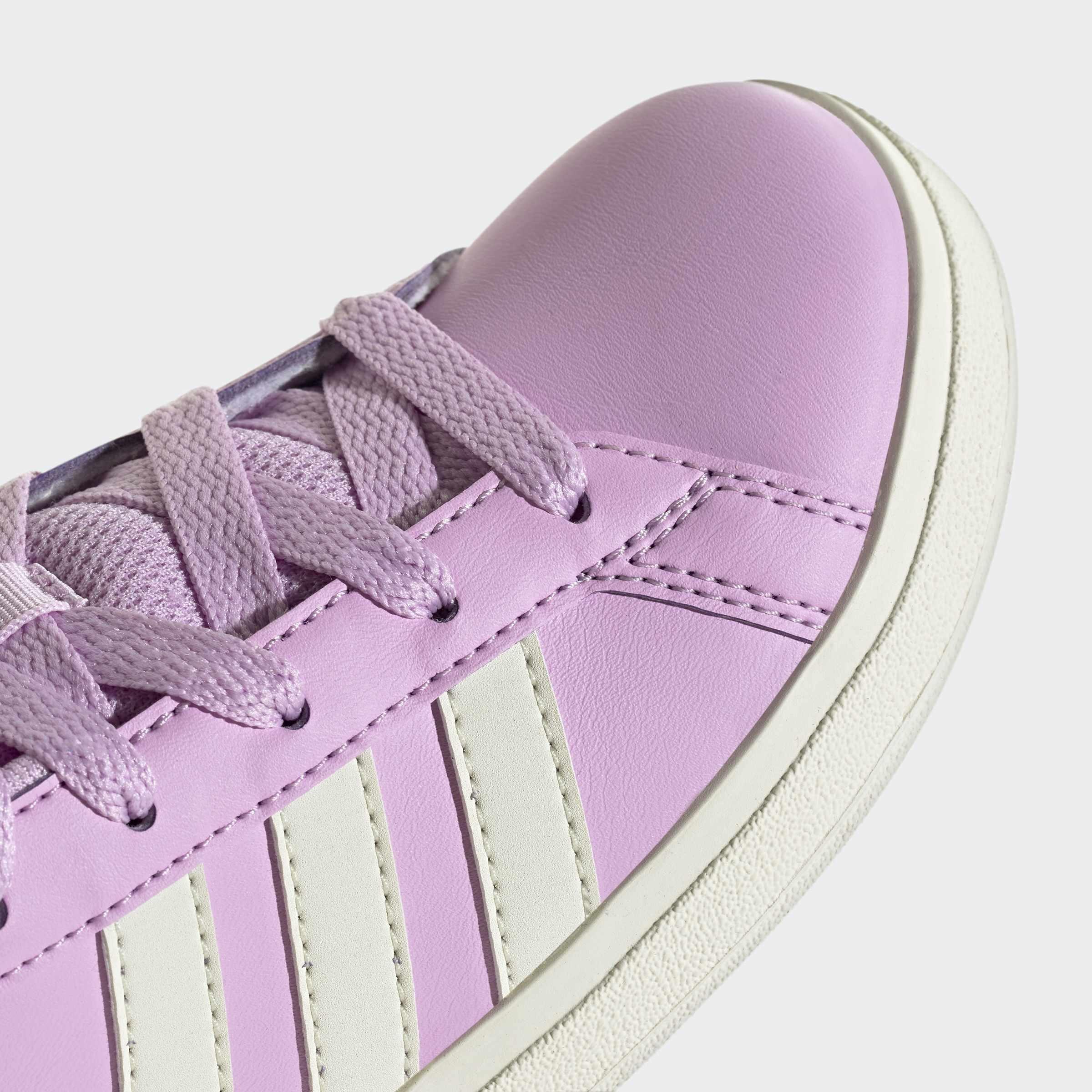 Kids Unisex Grand Court Lifestyle Tennis Lace-Up Shoes, Purple, A901_ONE, large image number 4