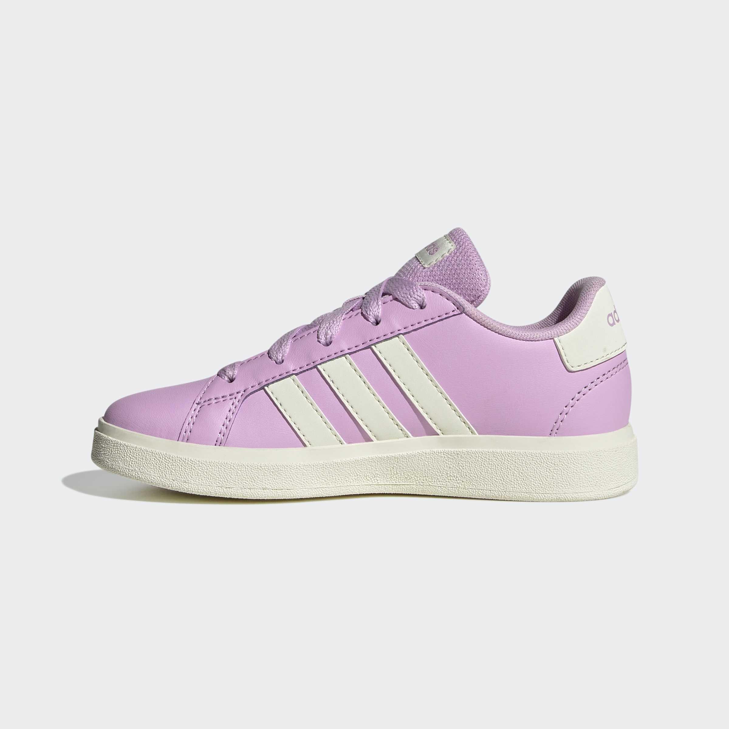 Kids Unisex Grand Court Lifestyle Tennis Lace-Up Shoes, Purple, A901_ONE, large image number 6