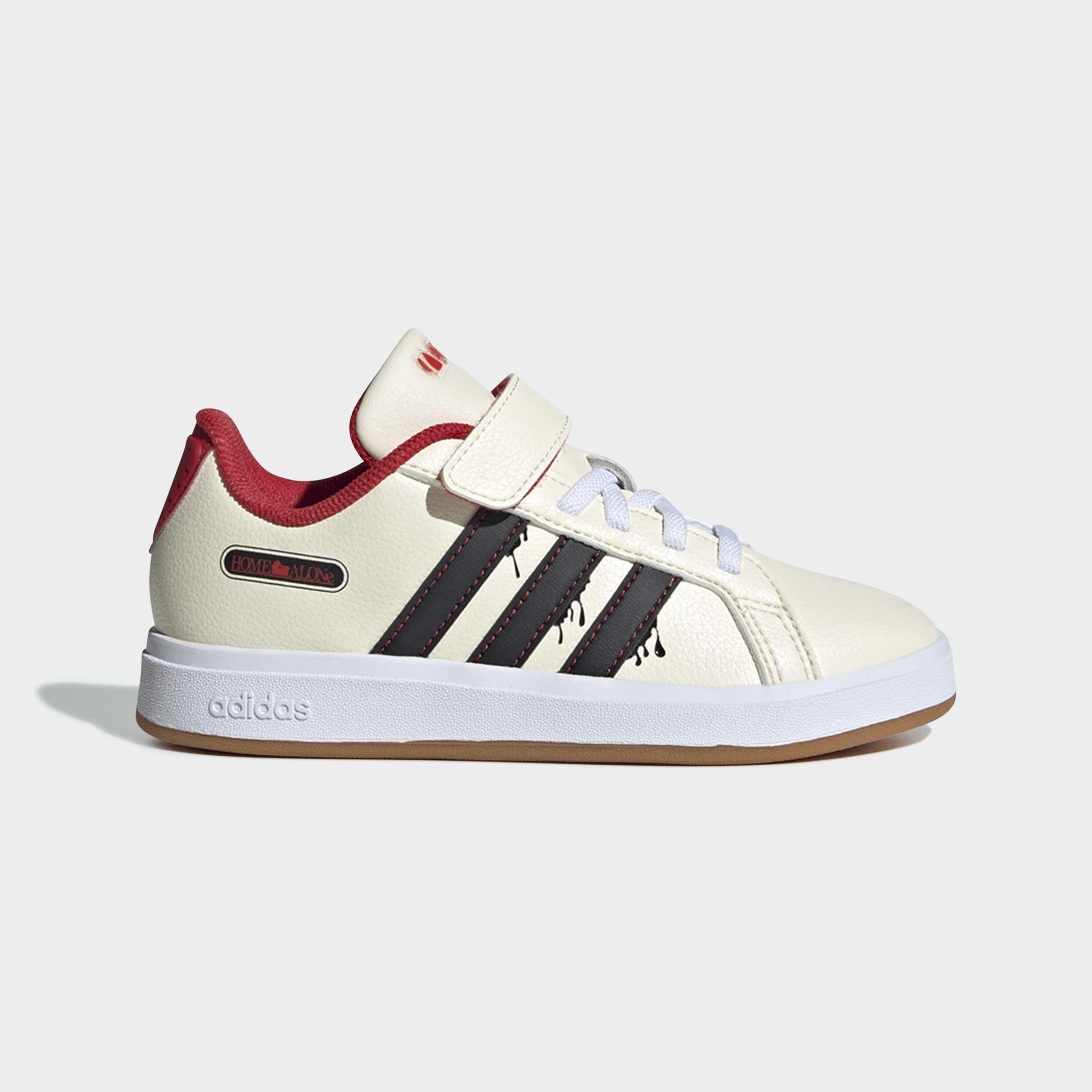 Kids Unisex Adidas 20th Century Fox Home Alone Grand Court Shoes, Beige, A901_ONE, large image number 0