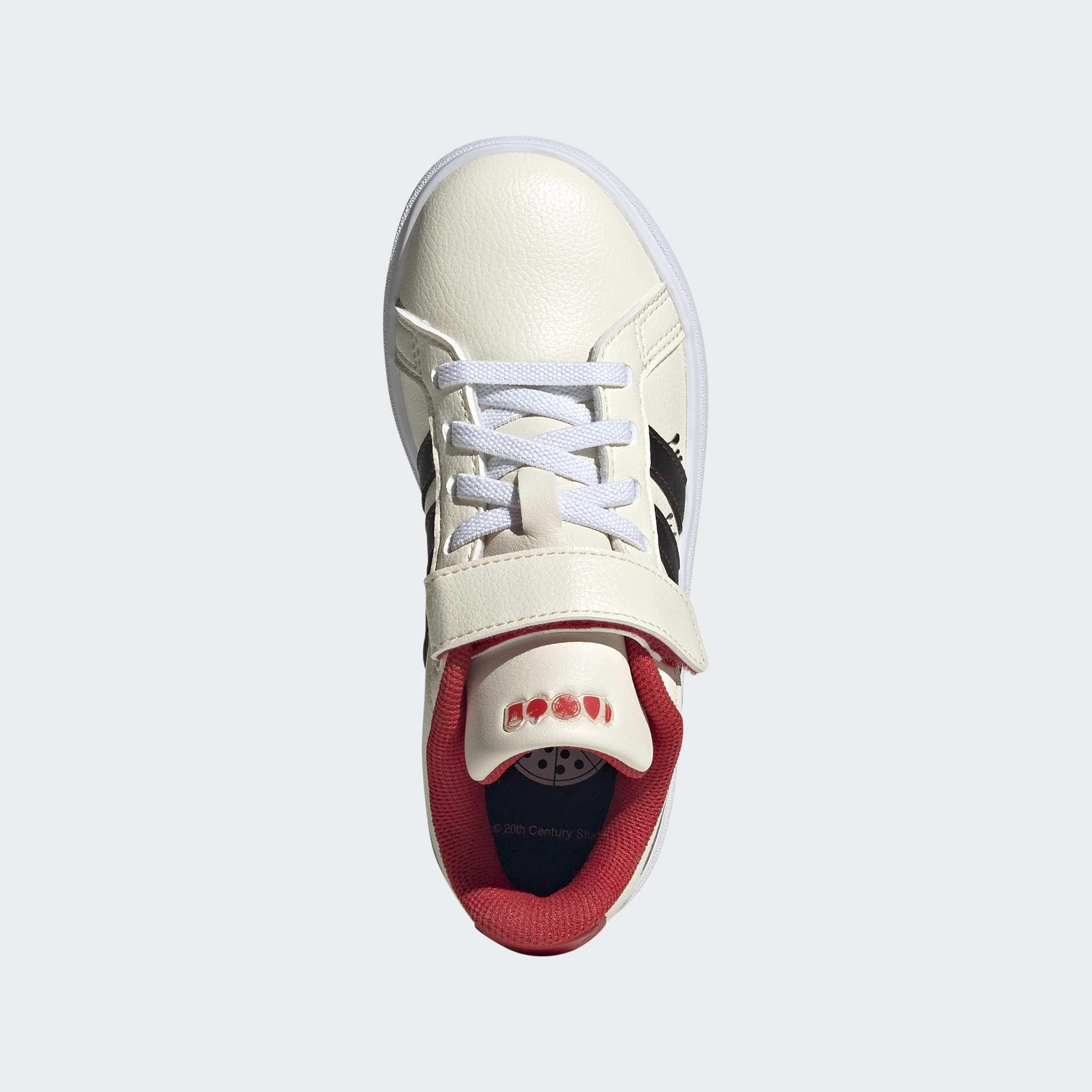 Kids Unisex Adidas 20th Century Fox Home Alone Grand Court Shoes, Beige, A901_ONE, large image number 1