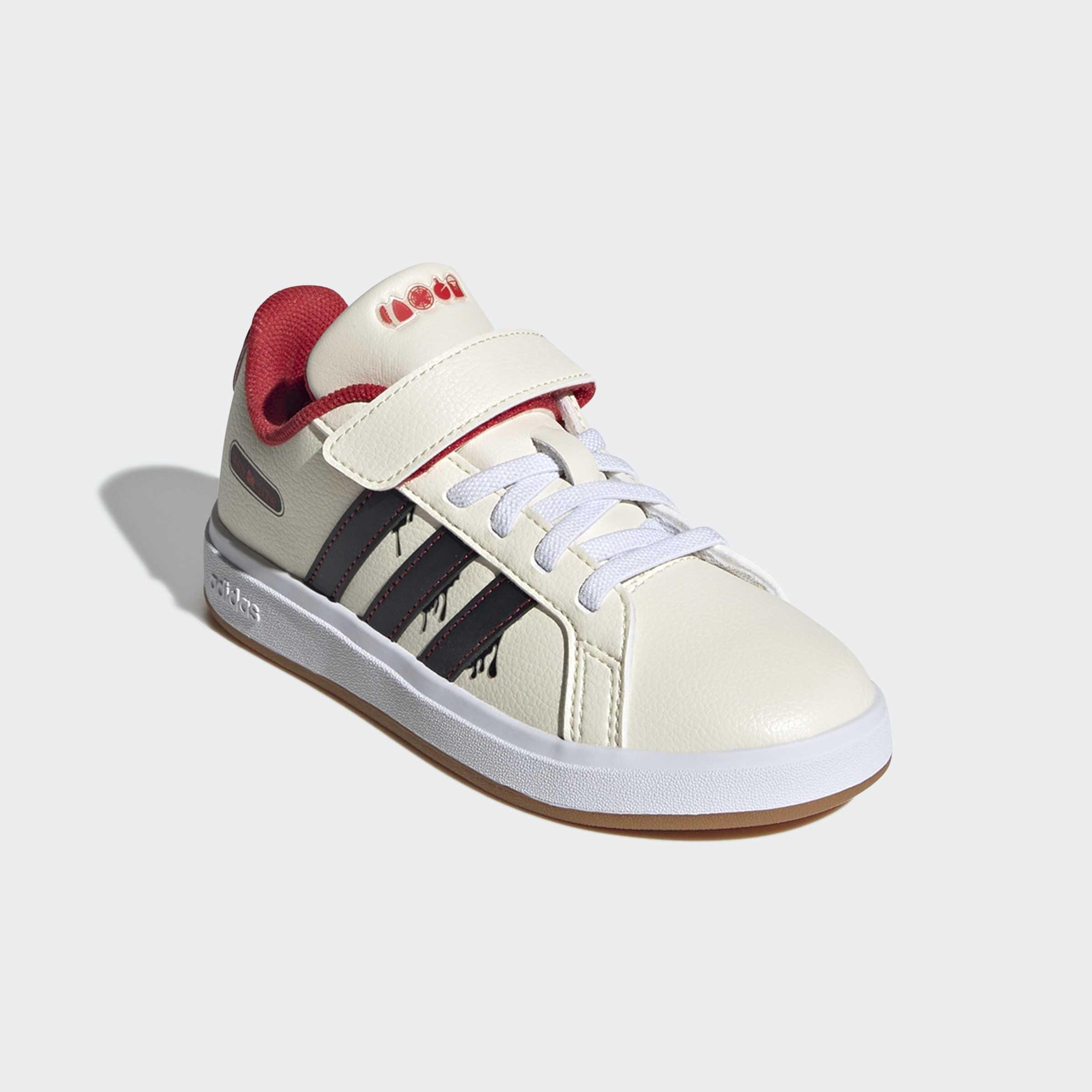 Kids Unisex Adidas 20th Century Fox Home Alone Grand Court Shoes, Beige, A901_ONE, large image number 2