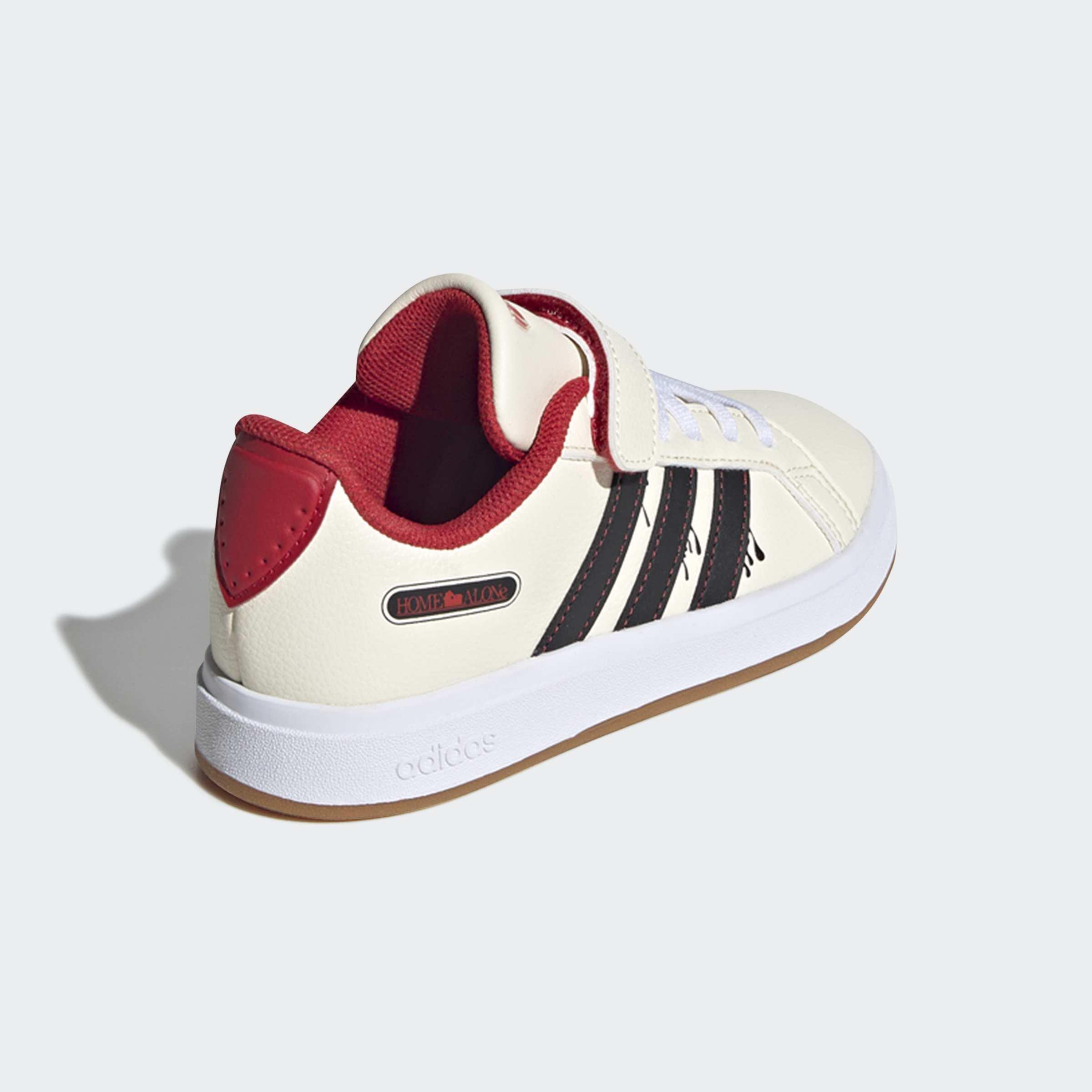 Kids Unisex Adidas 20th Century Fox Home Alone Grand Court Shoes, Beige, A901_ONE, large image number 3
