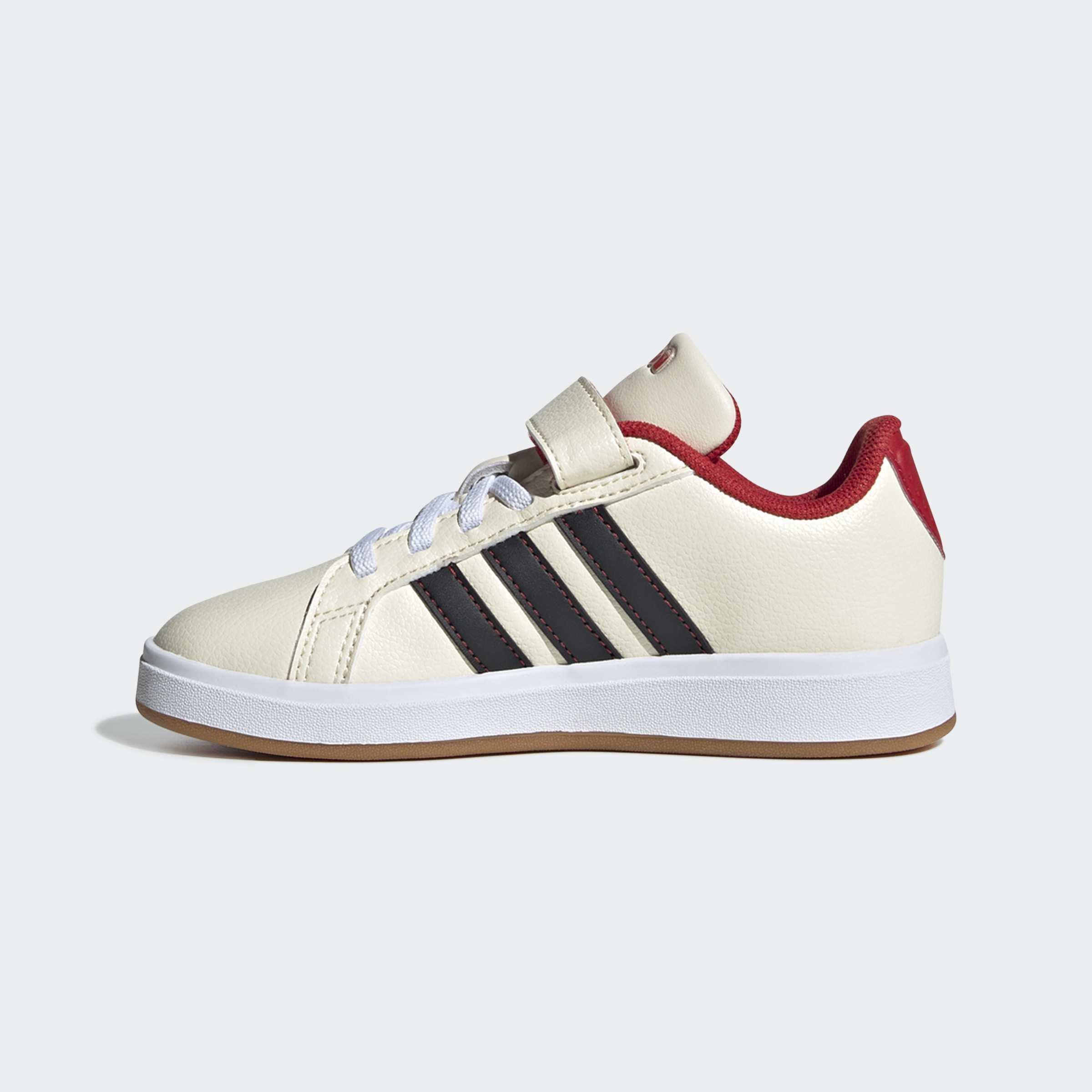 Kids Unisex Adidas 20th Century Fox Home Alone Grand Court Shoes, Beige, A901_ONE, large image number 6