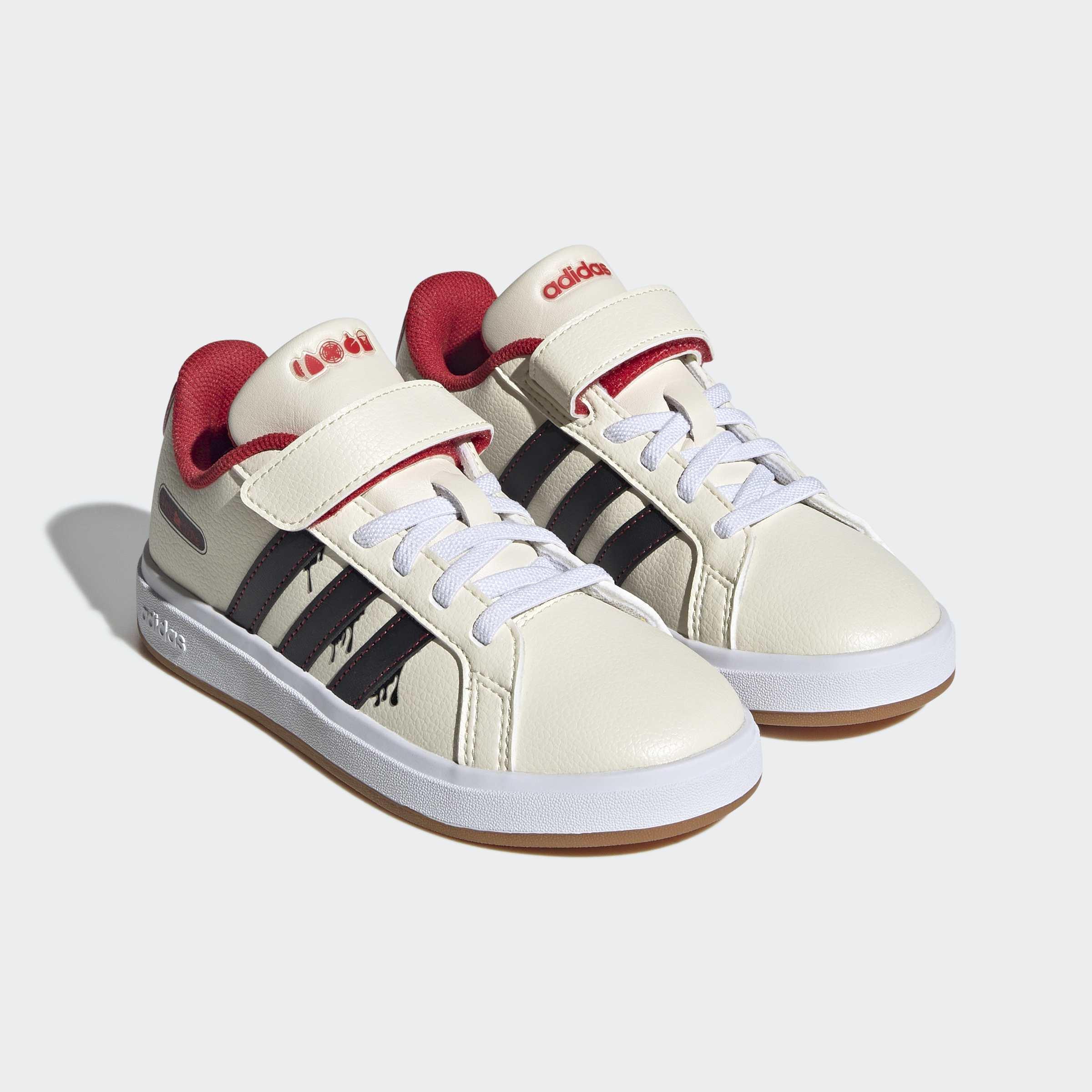 Kids Unisex Adidas 20th Century Fox Home Alone Grand Court Shoes, Beige, A901_ONE, large image number 8