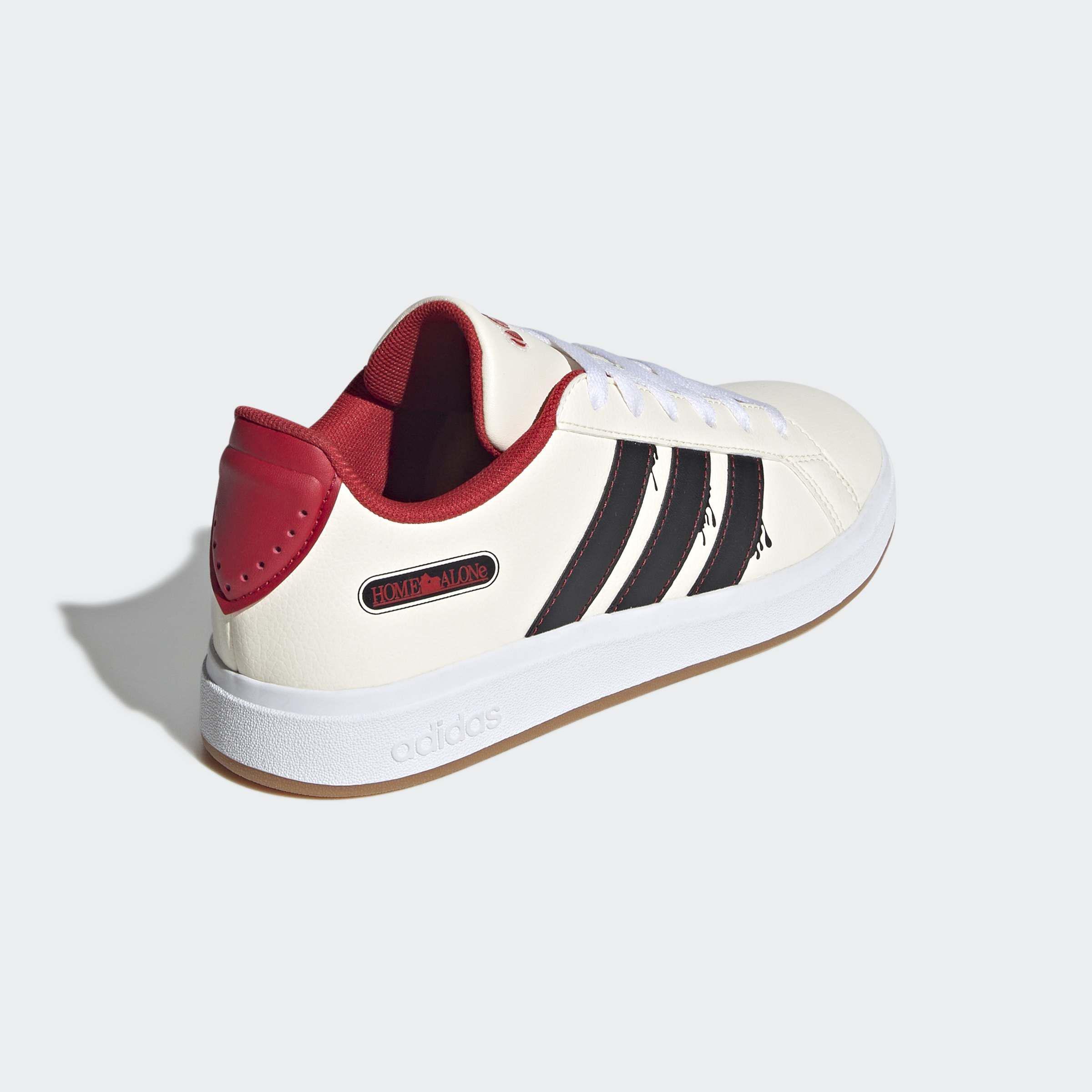 Kids Unisex Adidas 20th Century Fox Home Alone Grand Court Shoes, Beige, A901_ONE, large image number 3