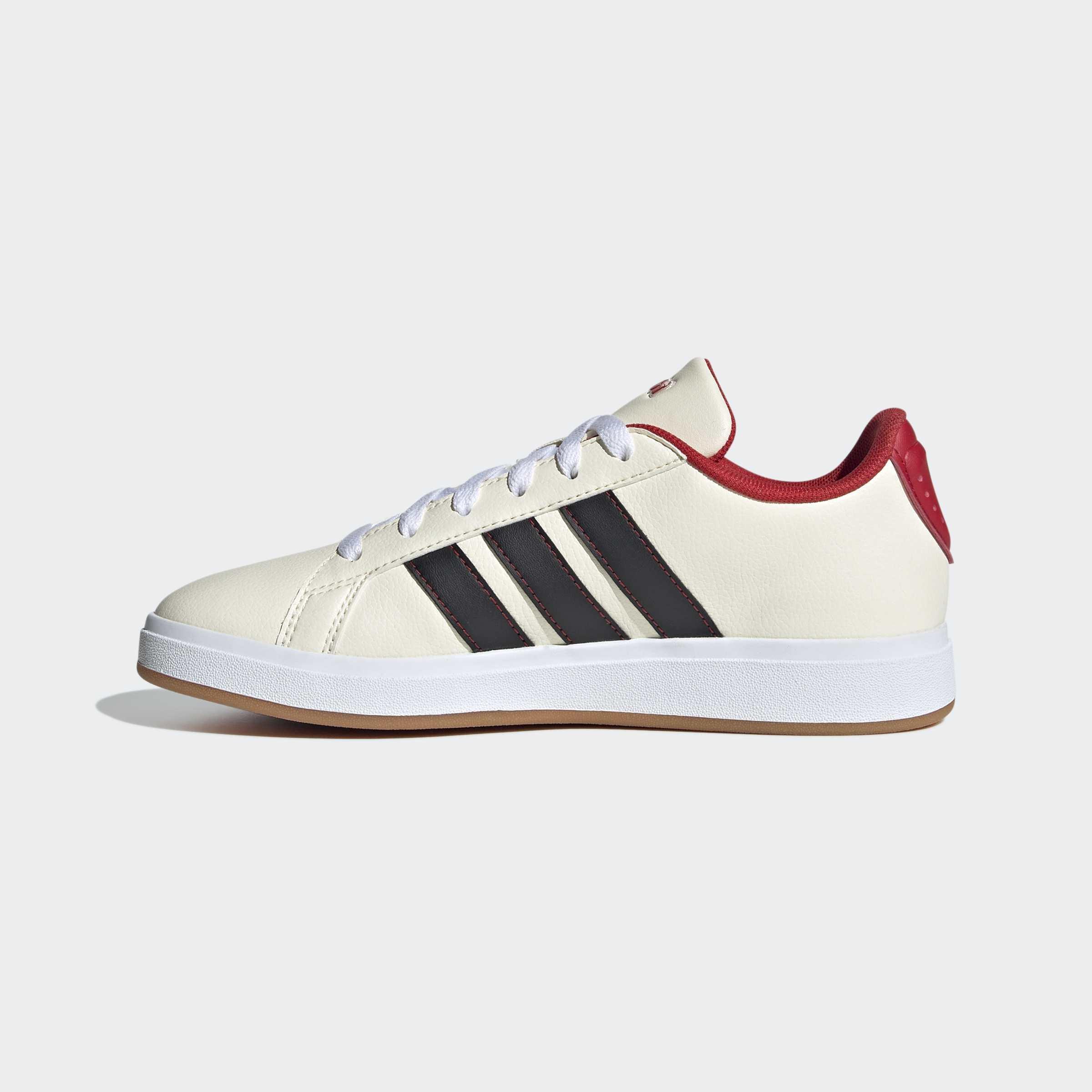Kids Unisex Adidas 20th Century Fox Home Alone Grand Court Shoes, Beige, A901_ONE, large image number 7