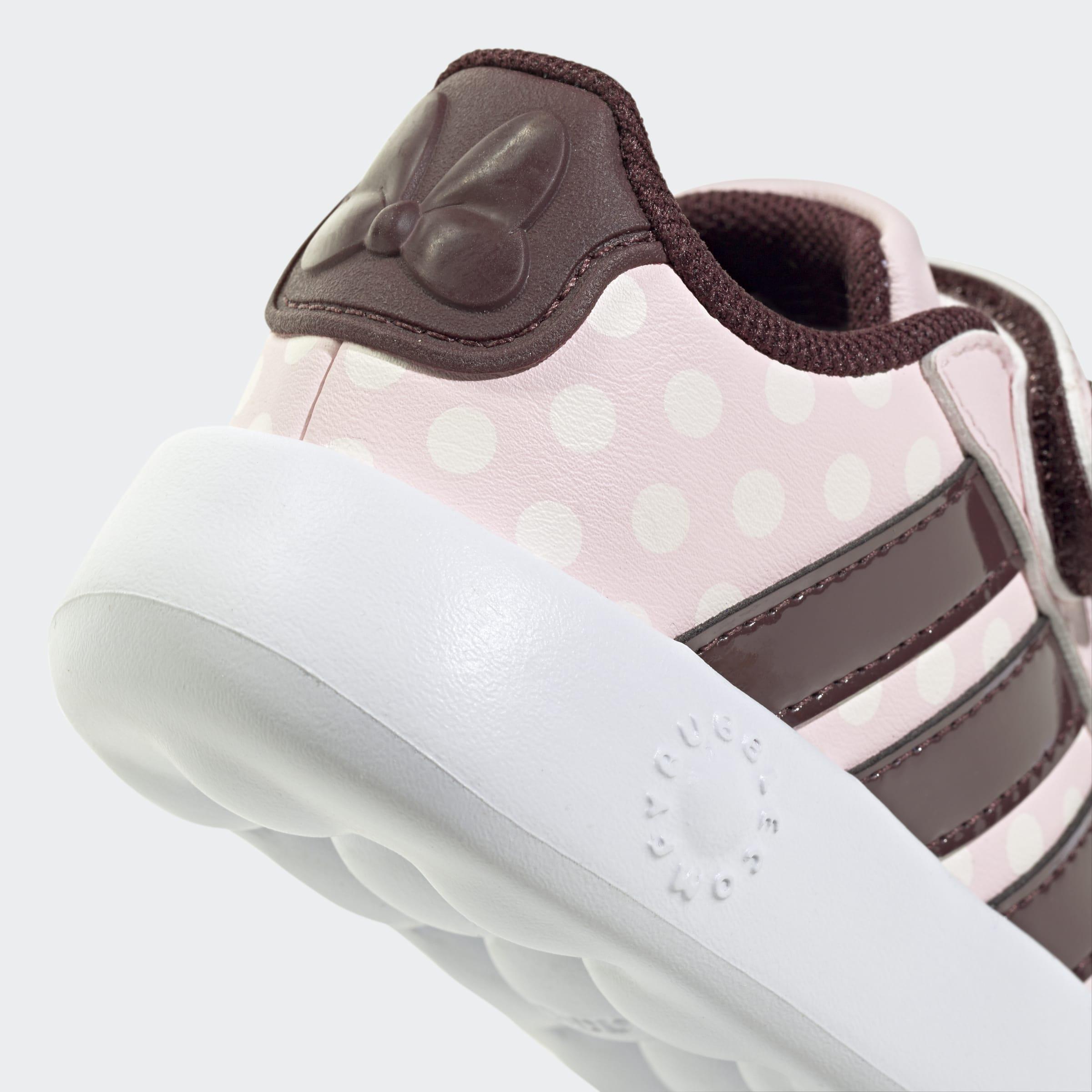 Kids Unisex Adidas Disney Minnie Mouse Grand Court Shoes, Pink, A901_ONE, large image number 4