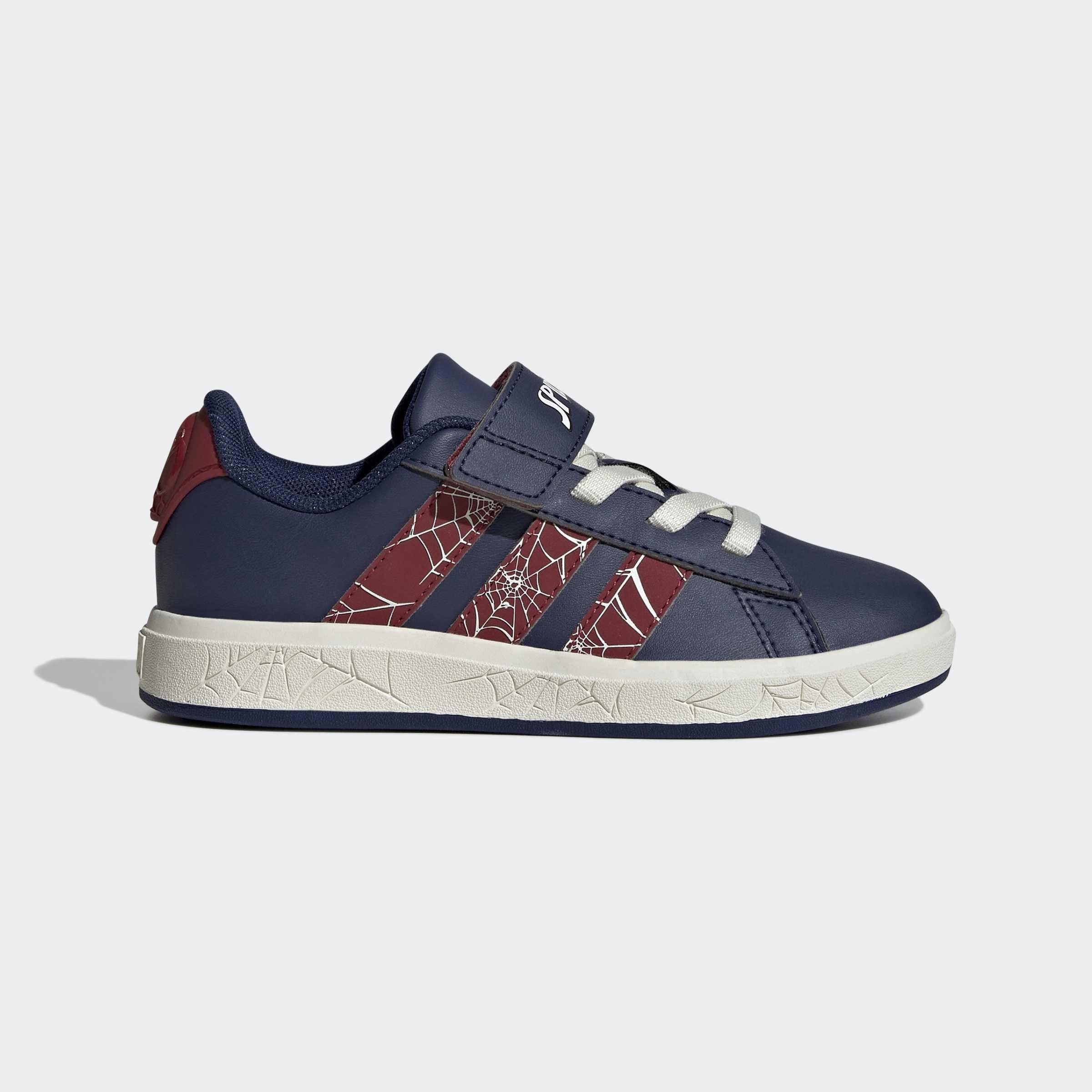 Kids Unisex adidas Marvel Spider-Man Grand Court Shoes, Blue