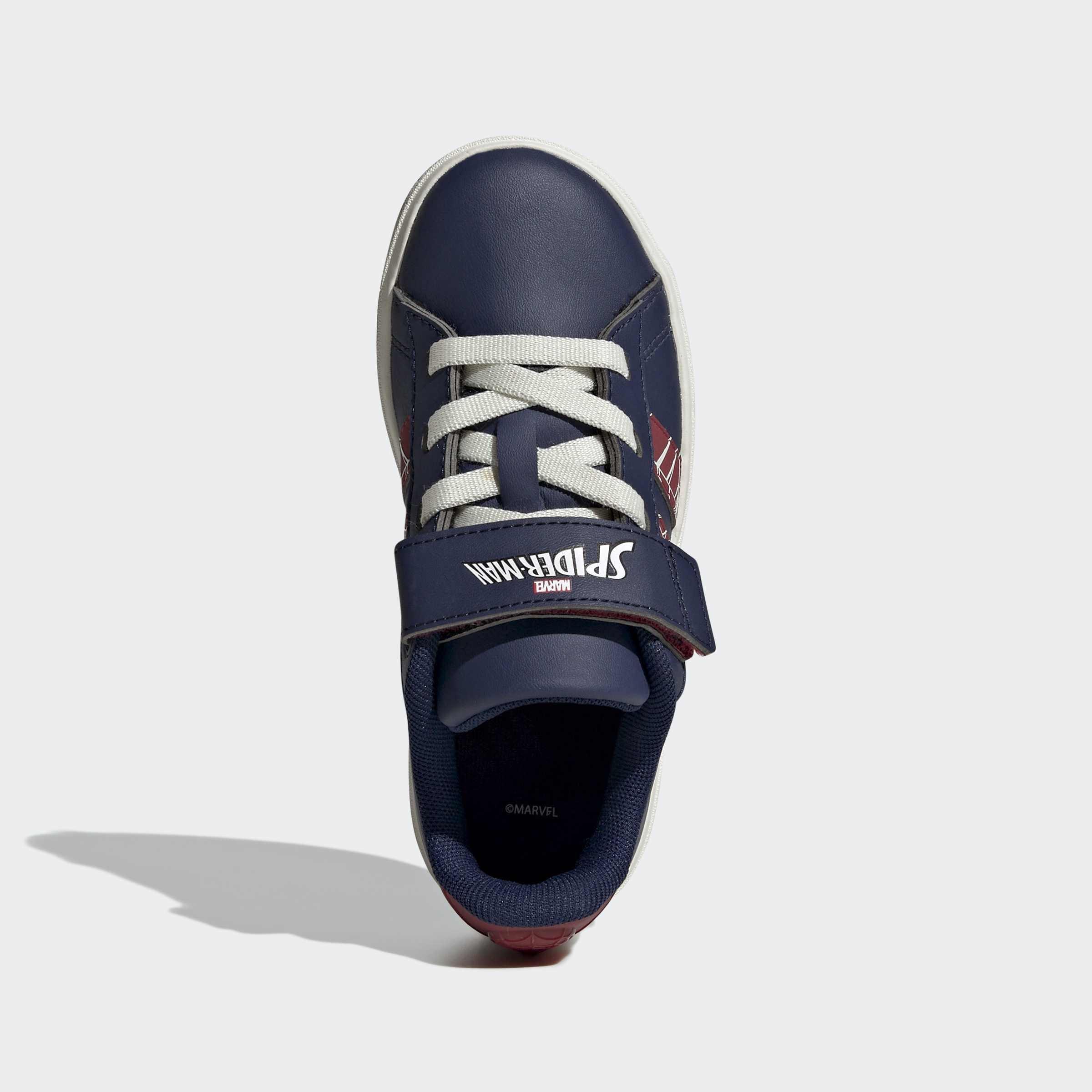 Kids Unisex adidas Marvel Spider-Man Grand Court Shoes, Blue