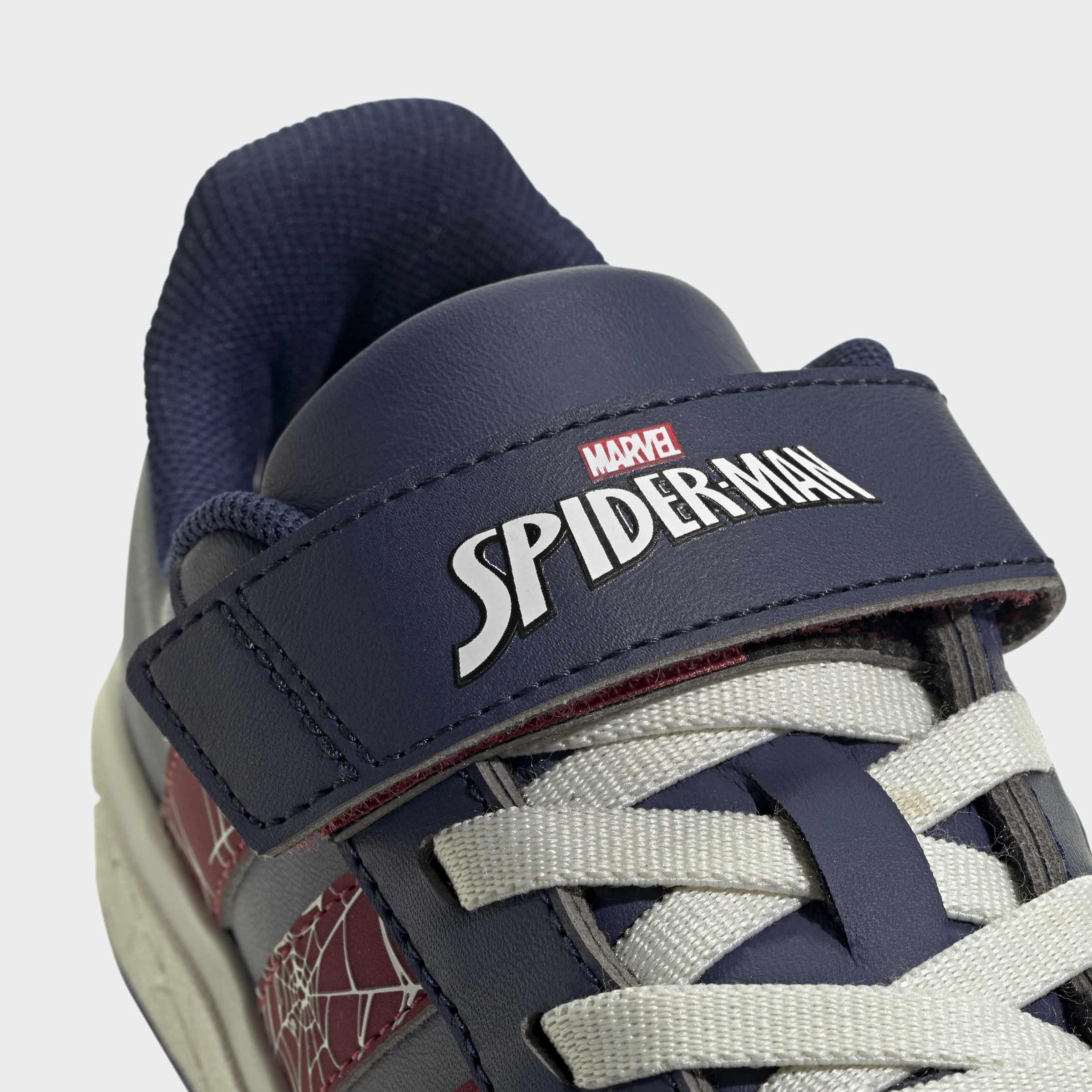 Kids Unisex adidas Marvel Spider-Man Grand Court Shoes, Blue, A901_ONE, large image number 4