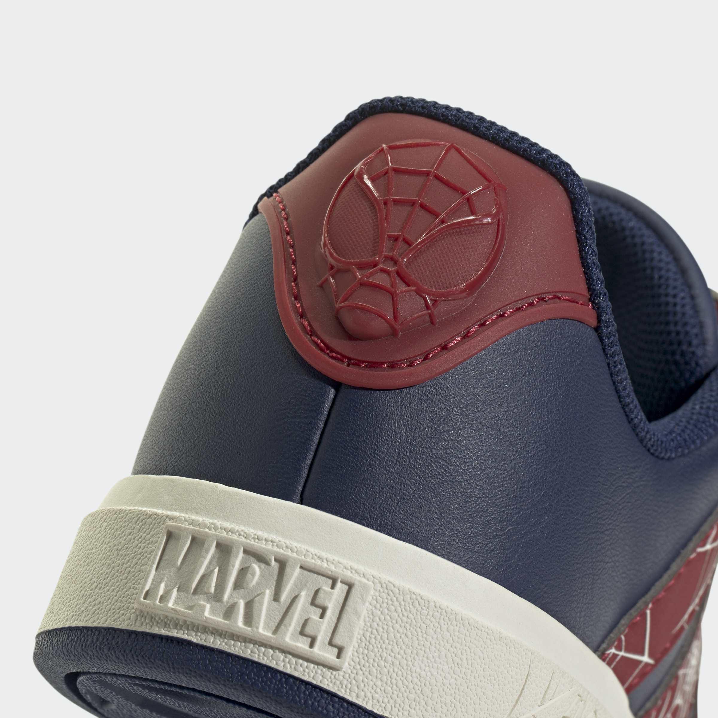 Kids Unisex adidas Marvel Spider-Man Grand Court Shoes, Blue, A901_ONE, large image number 5
