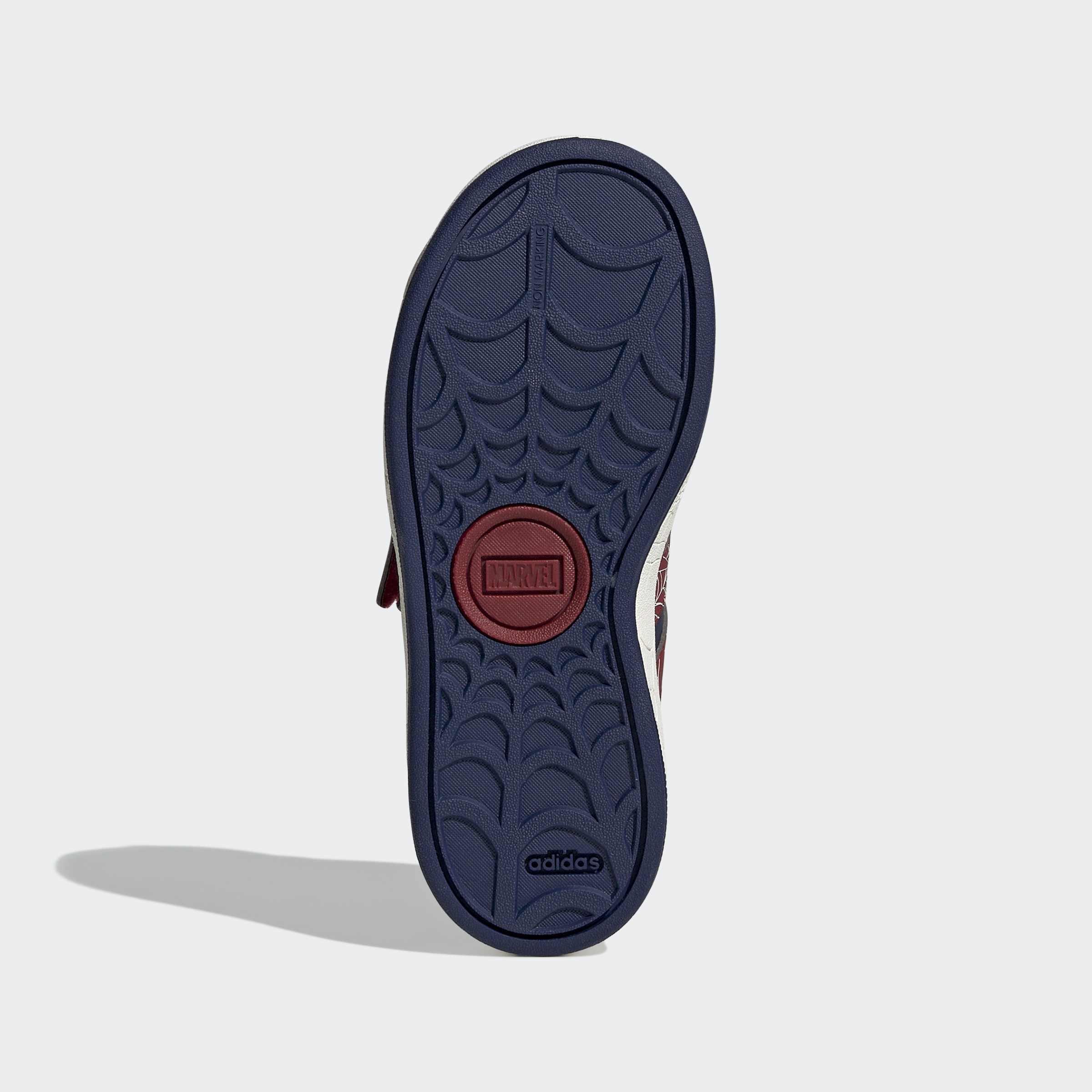 Kids Unisex adidas Marvel Spider-Man Grand Court Shoes, Blue, A901_ONE, large image number 7