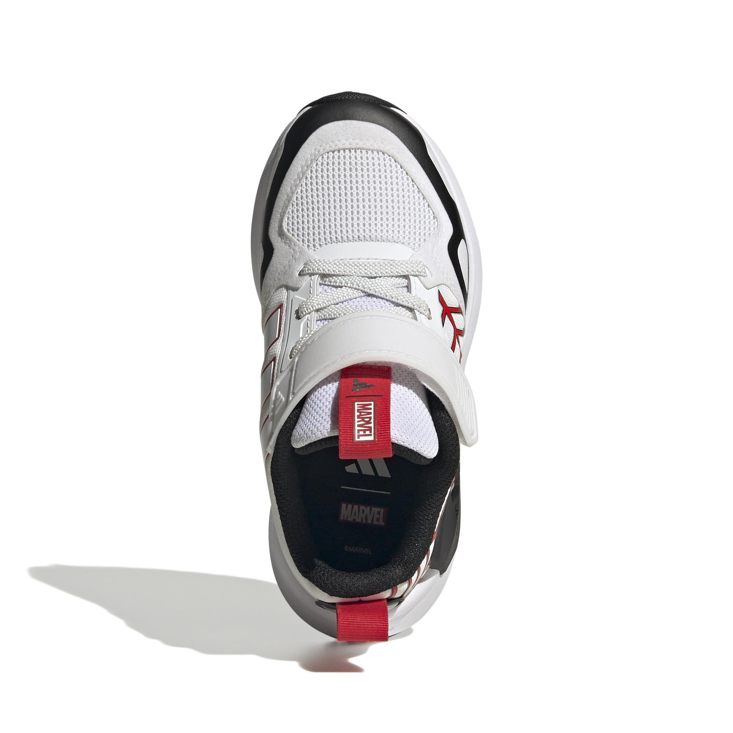 Kids Unisex Adidas Marvel Spider-Man Runner Shoes, White, A901_ONE, large image number 2