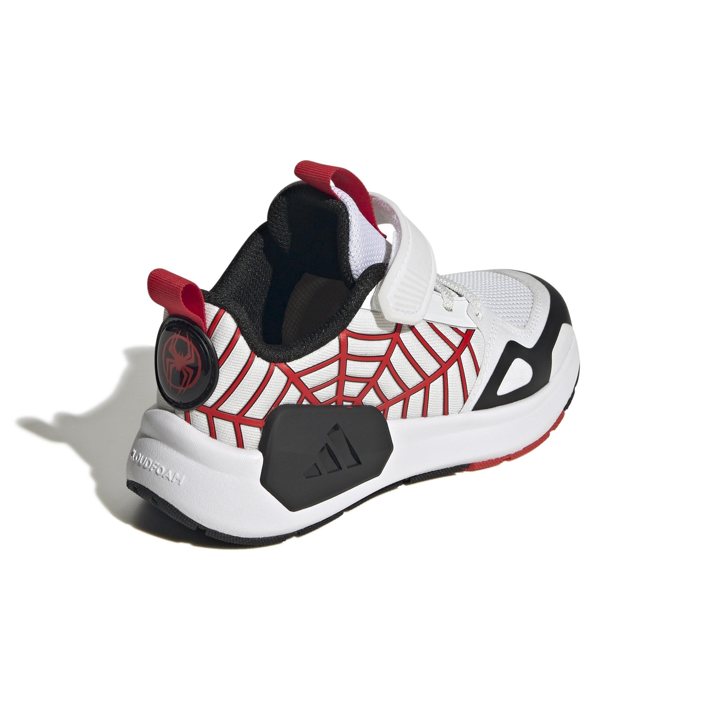 Kids Unisex Adidas Marvel Spider-Man Runner Shoes, White, A901_ONE, large image number 6