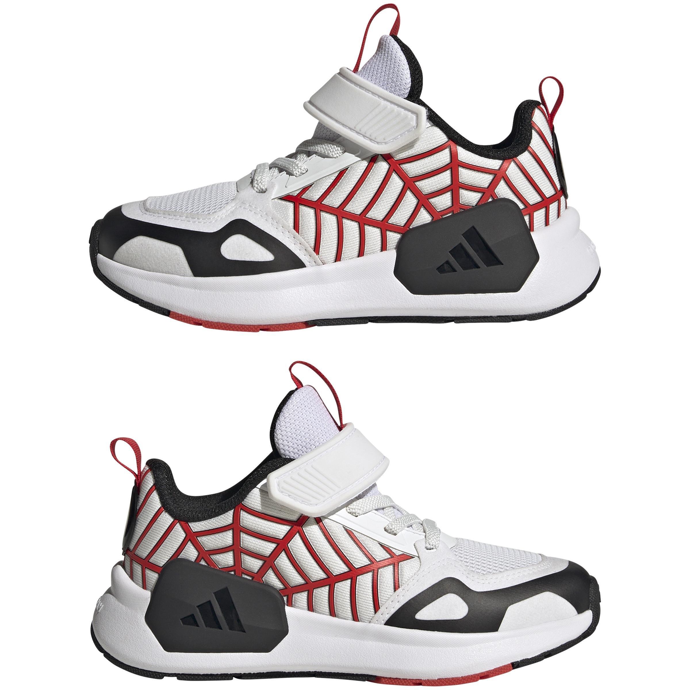 Kids Unisex Adidas Marvel Spider-Man Runner Shoes, White, A901_ONE, large image number 12