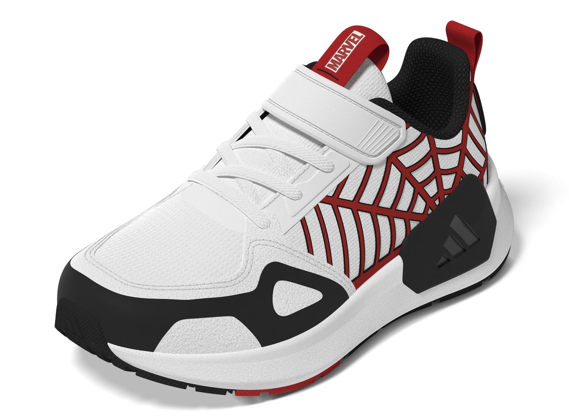 Kids Unisex Adidas Marvel Spider-Man Runner Shoes, White, A901_ONE, large image number 13