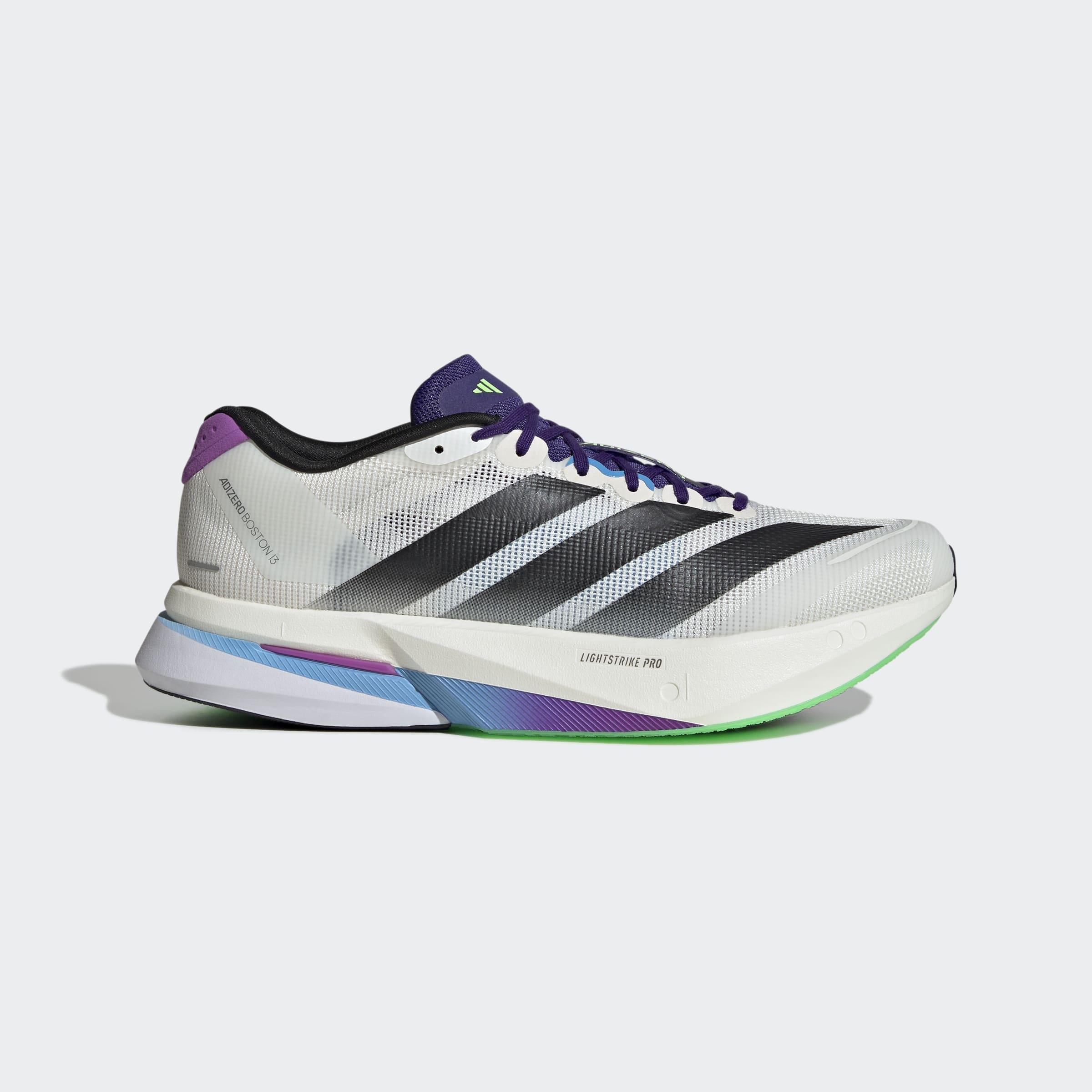 Adizero Boston 13 Shoes, White, A901_ONE, large image number 0