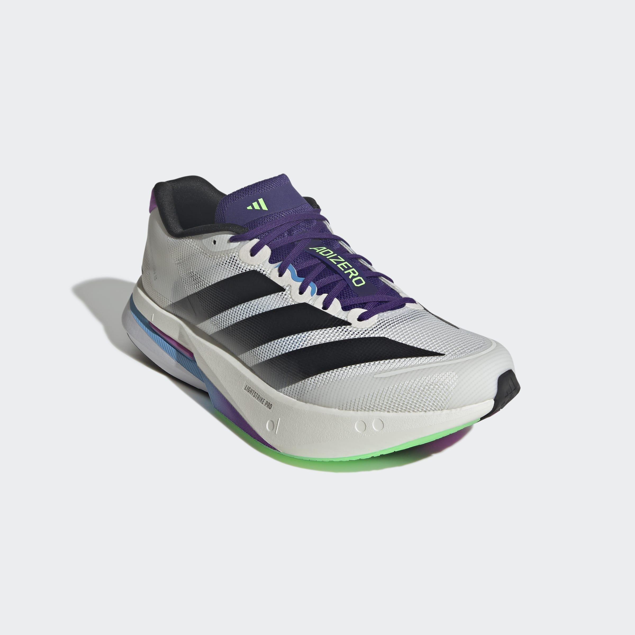 Adizero Boston 13 Shoes, White, A901_ONE, large image number 2