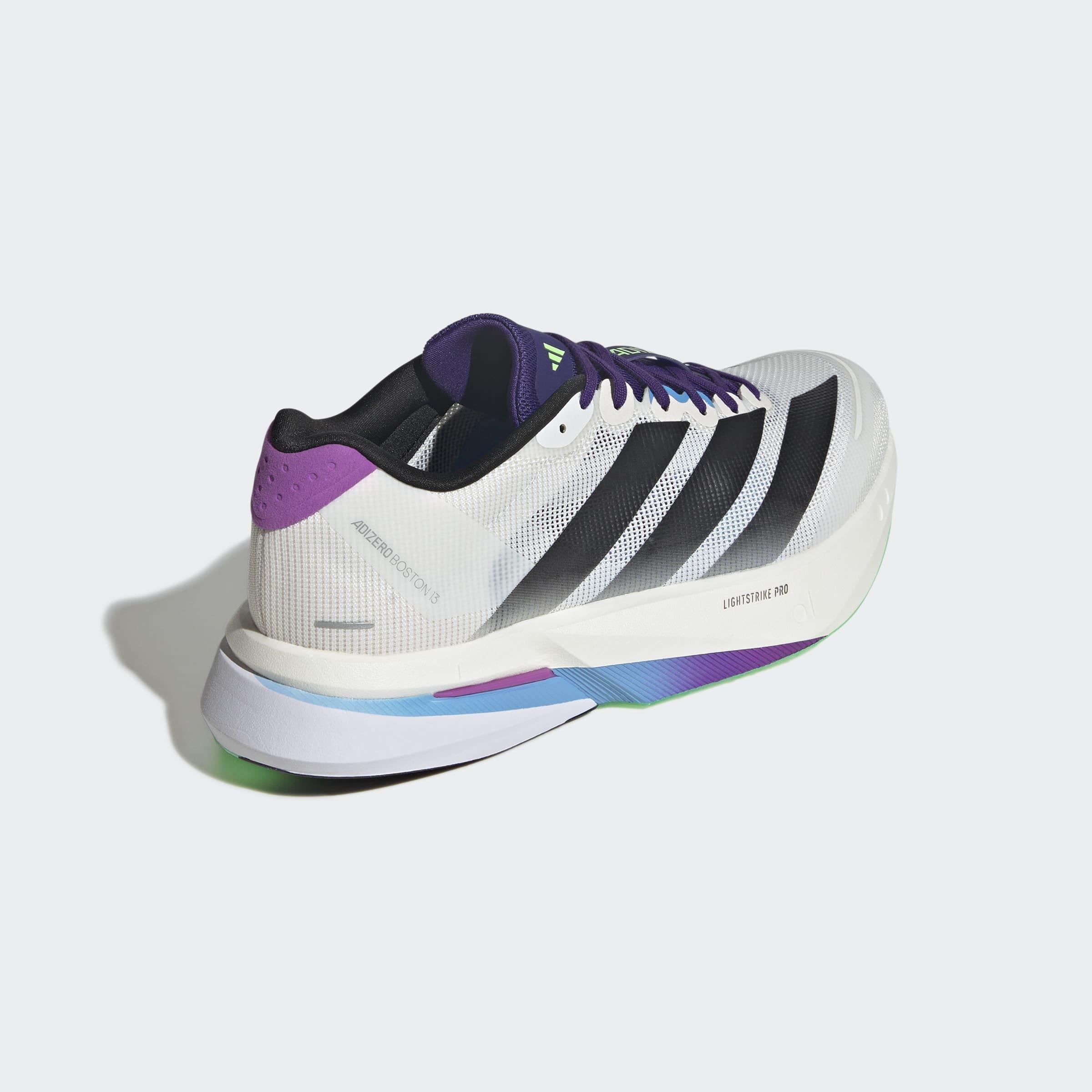 Adizero Boston 13 Shoes, White, A901_ONE, large image number 3