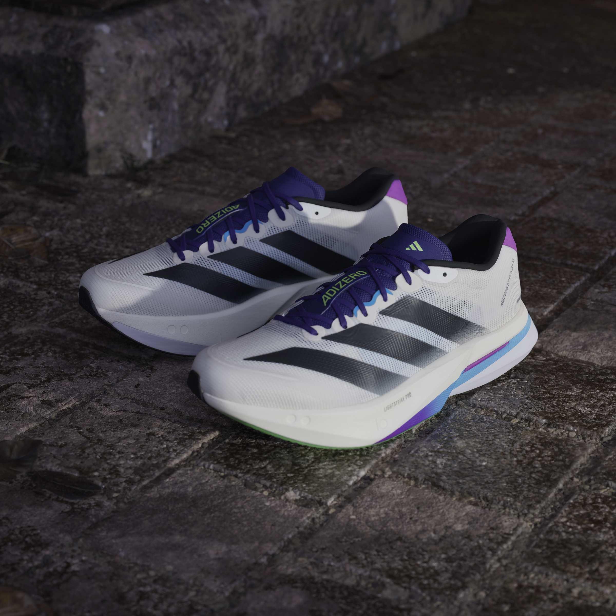 Adizero Boston 13 Shoes, White, A901_ONE, large image number 6