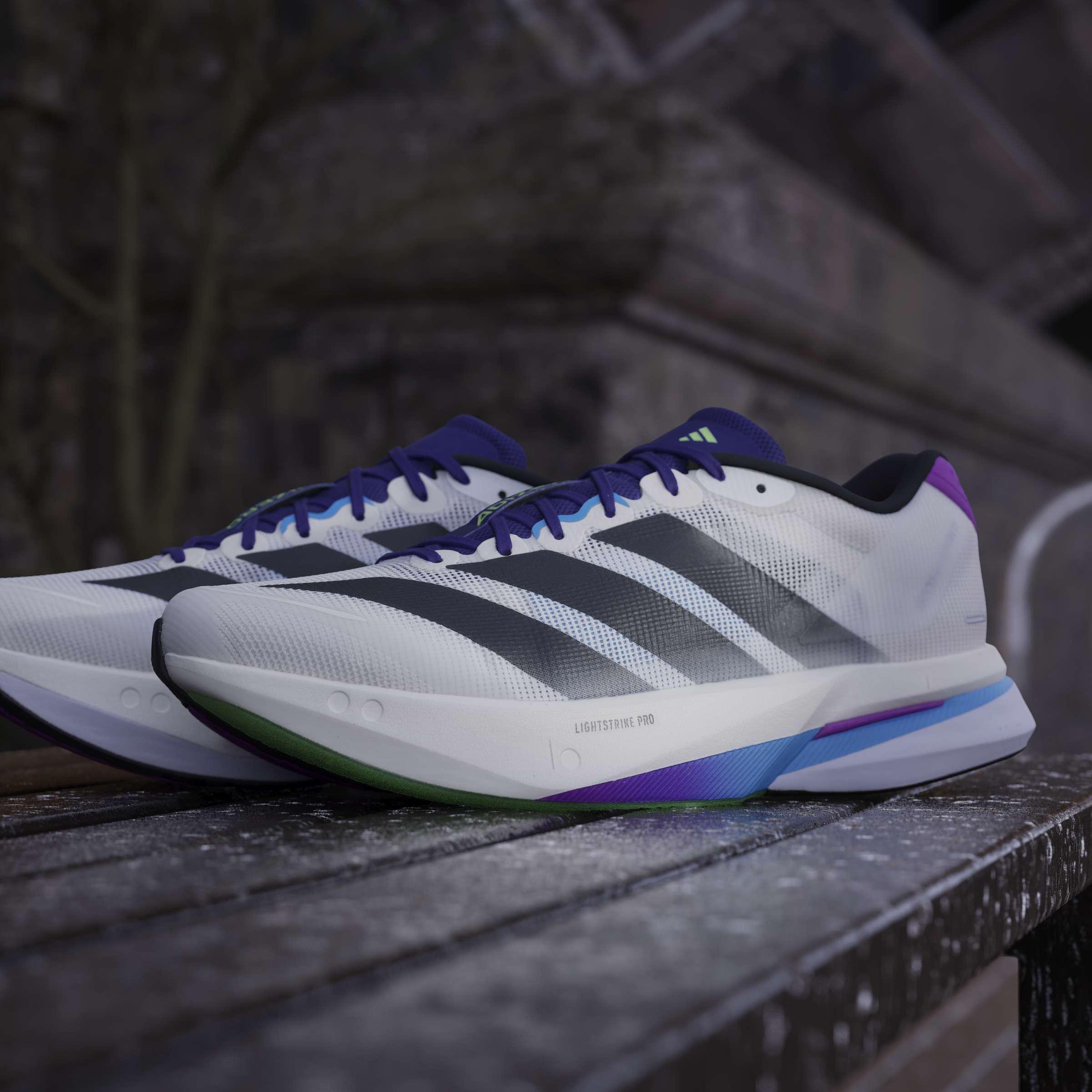 Adizero Boston 13 Shoes, White, A901_ONE, large image number 7