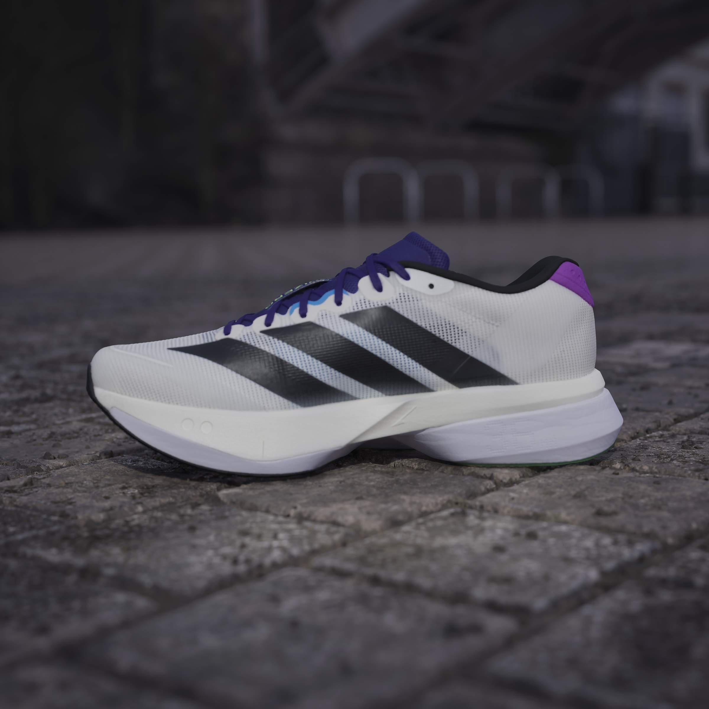 Adizero Boston 13 Shoes, White, A901_ONE, large image number 9