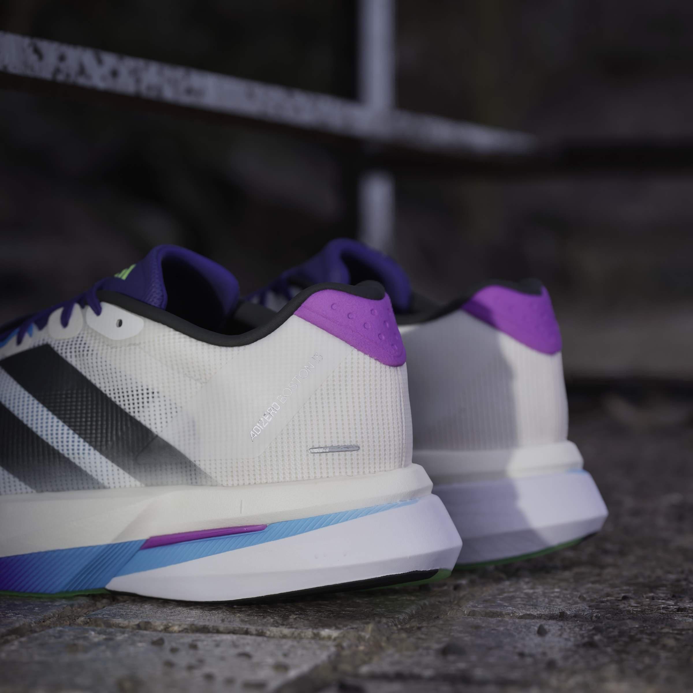 Adizero Boston 13 Shoes, White, A901_ONE, large image number 10