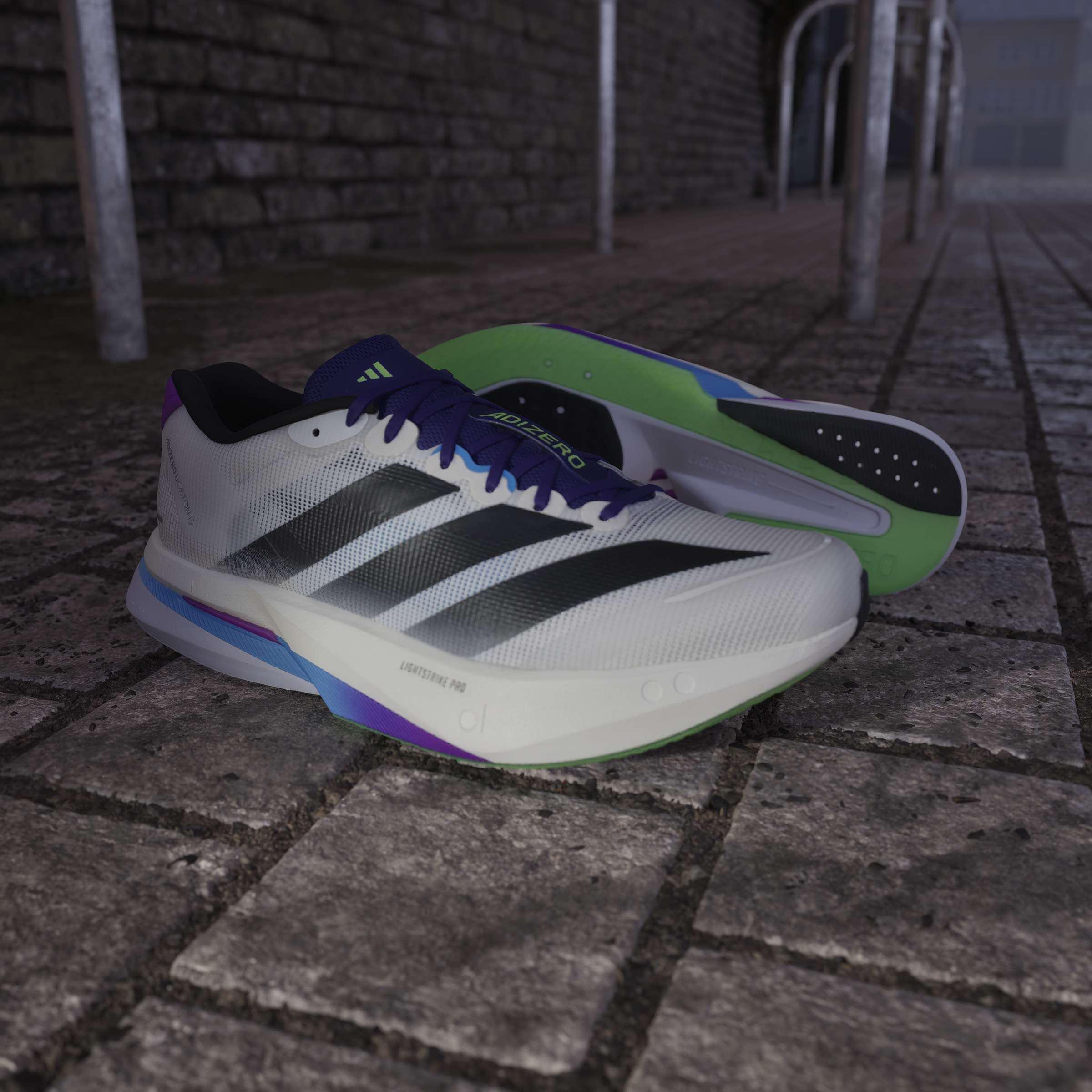 Adizero Boston 13 Shoes, White, A901_ONE, large image number 11