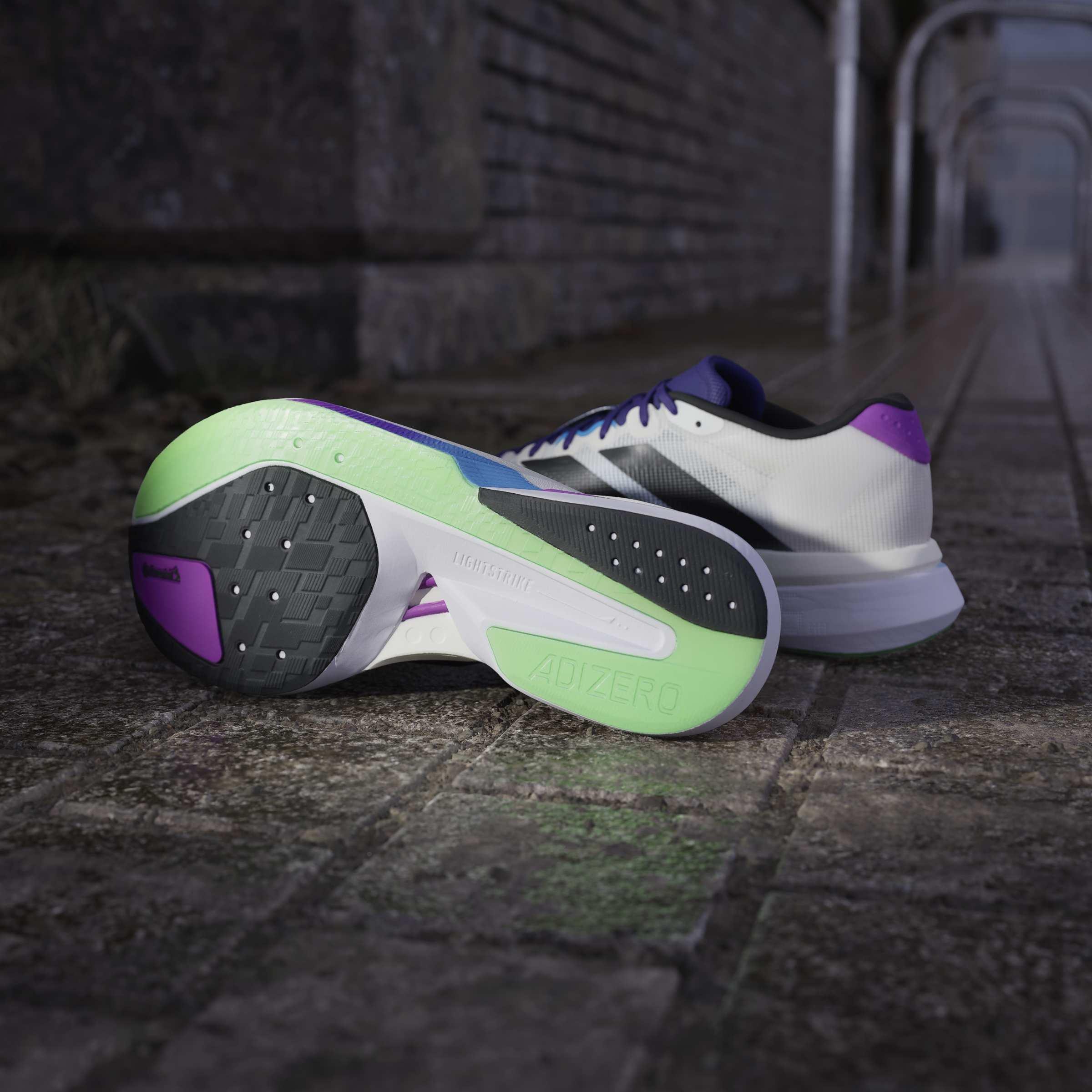 Adizero Boston 13 Shoes, White, A901_ONE, large image number 13