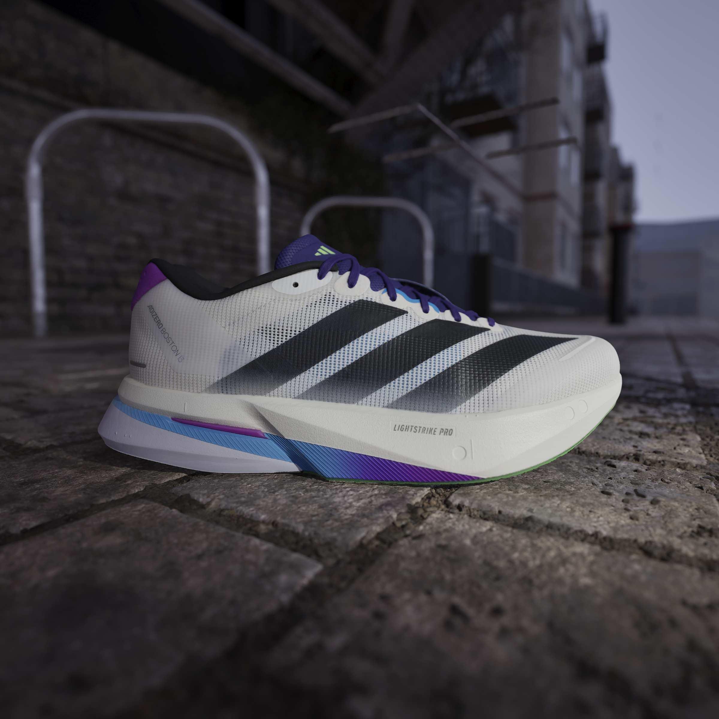 Adizero Boston 13 Shoes, White, A901_ONE, large image number 14