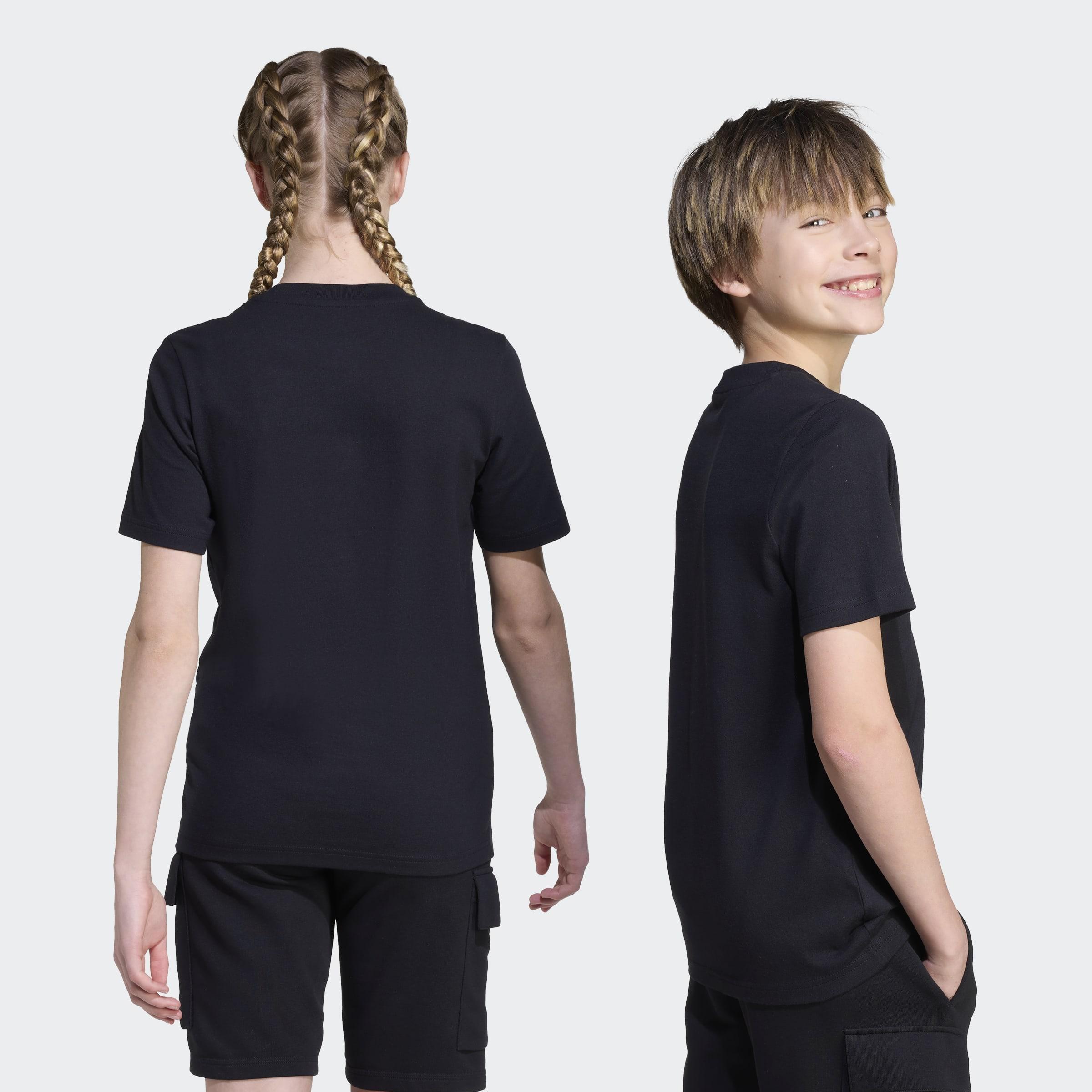 Kids Unisex Graffiti Graphic T-Shirt, Black, A901_ONE, medium