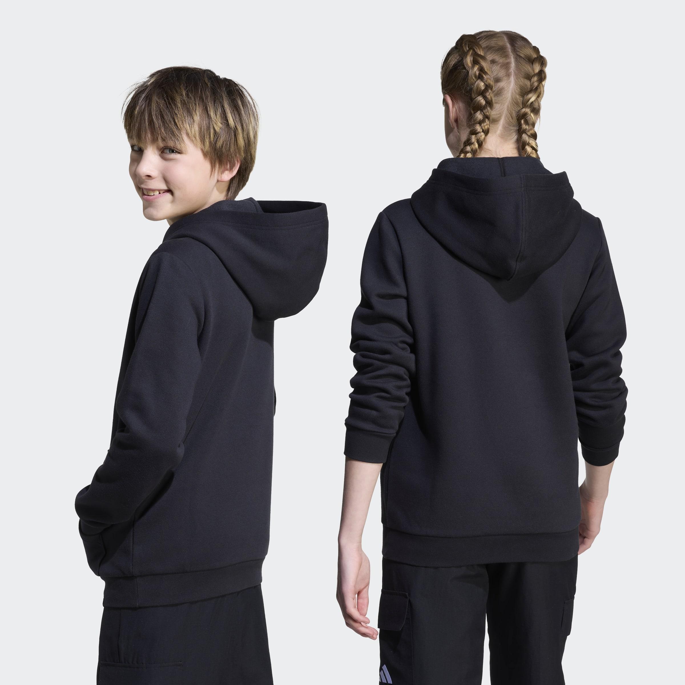 Kids Unisex Camo Graphic Hoodie, Black, A901_ONE, large image number 2