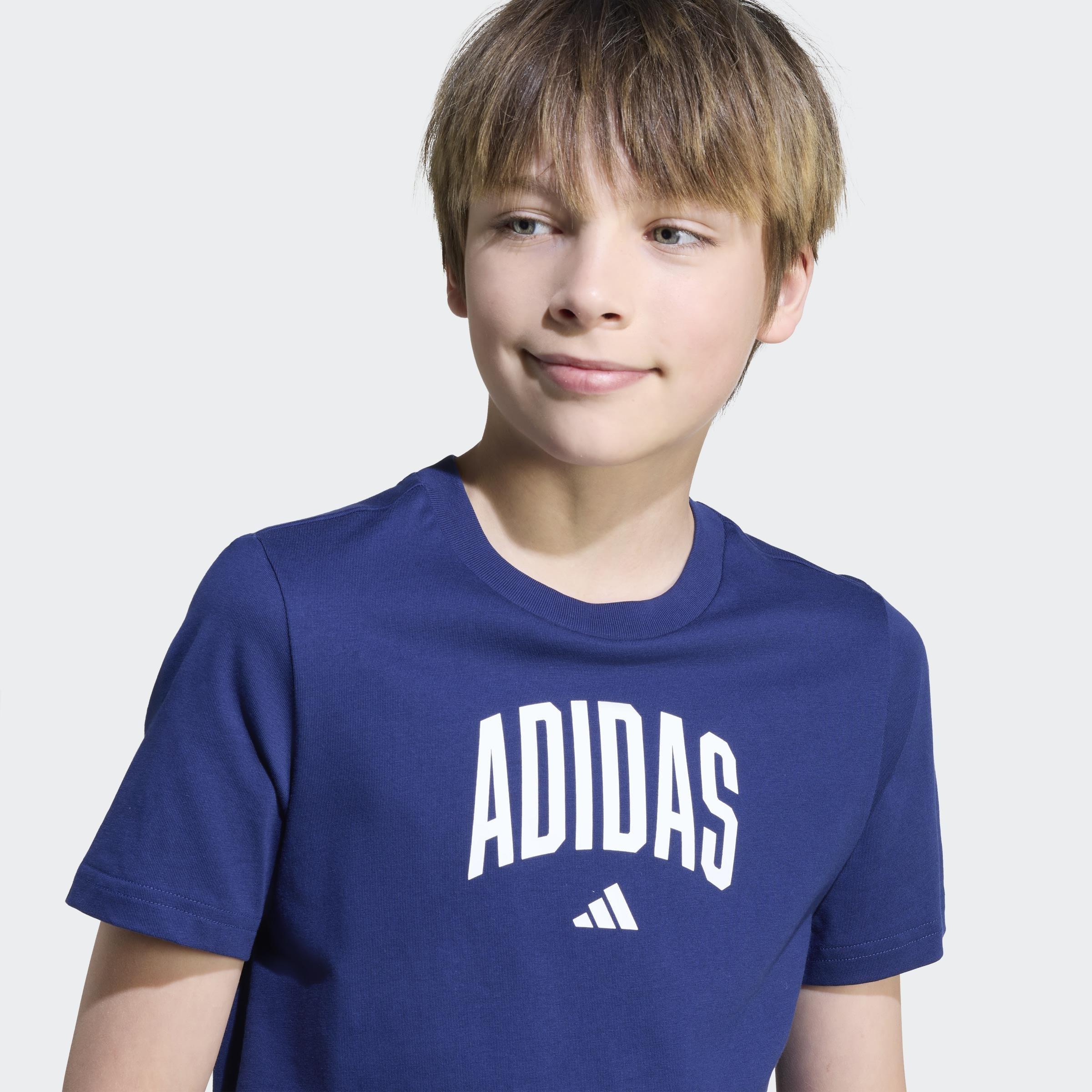 Kids Unisex Collegiate Graphic T-Shirt, Blue, A901_ONE, large image number 4