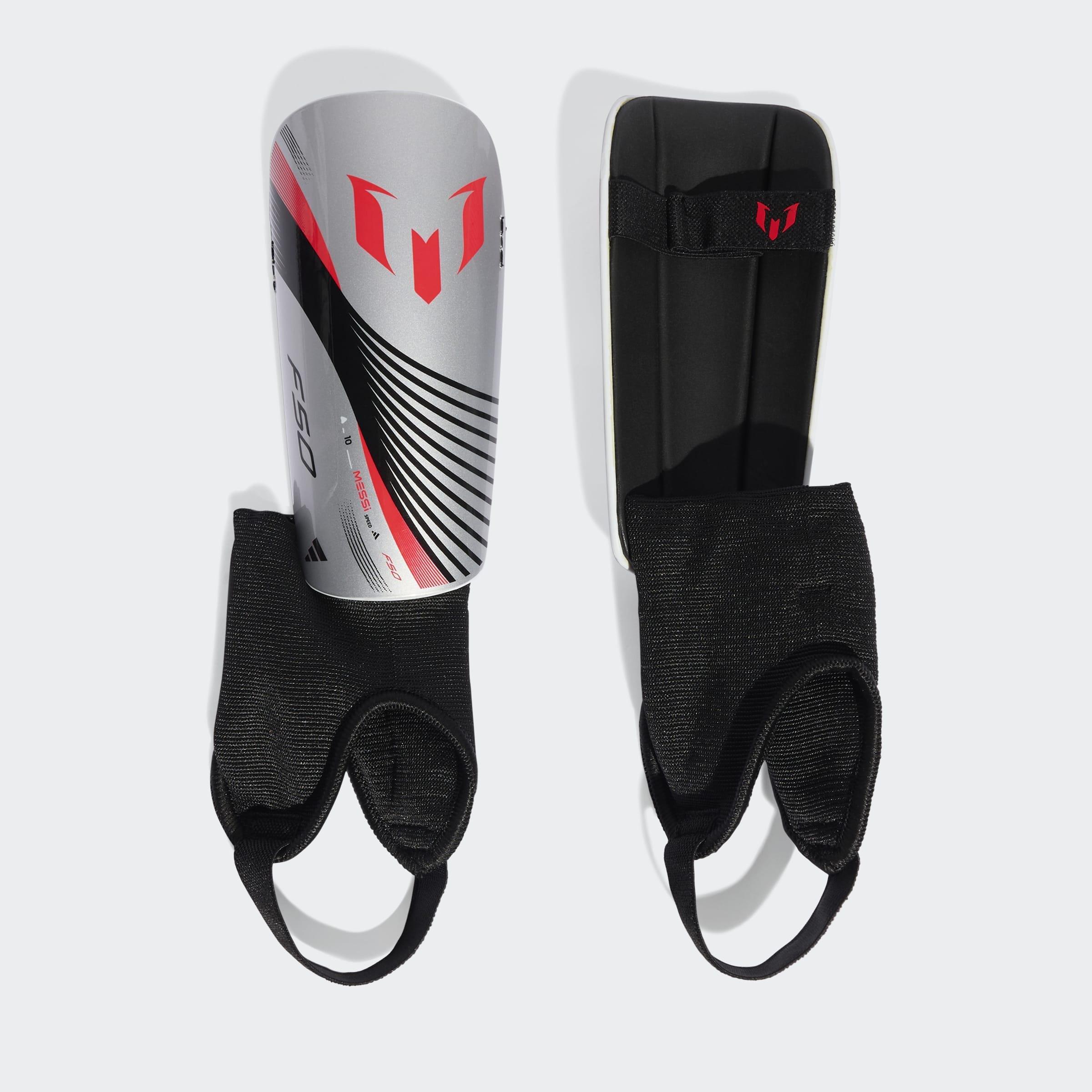 Kids Unisex Messi Match Shin Guards, Grey