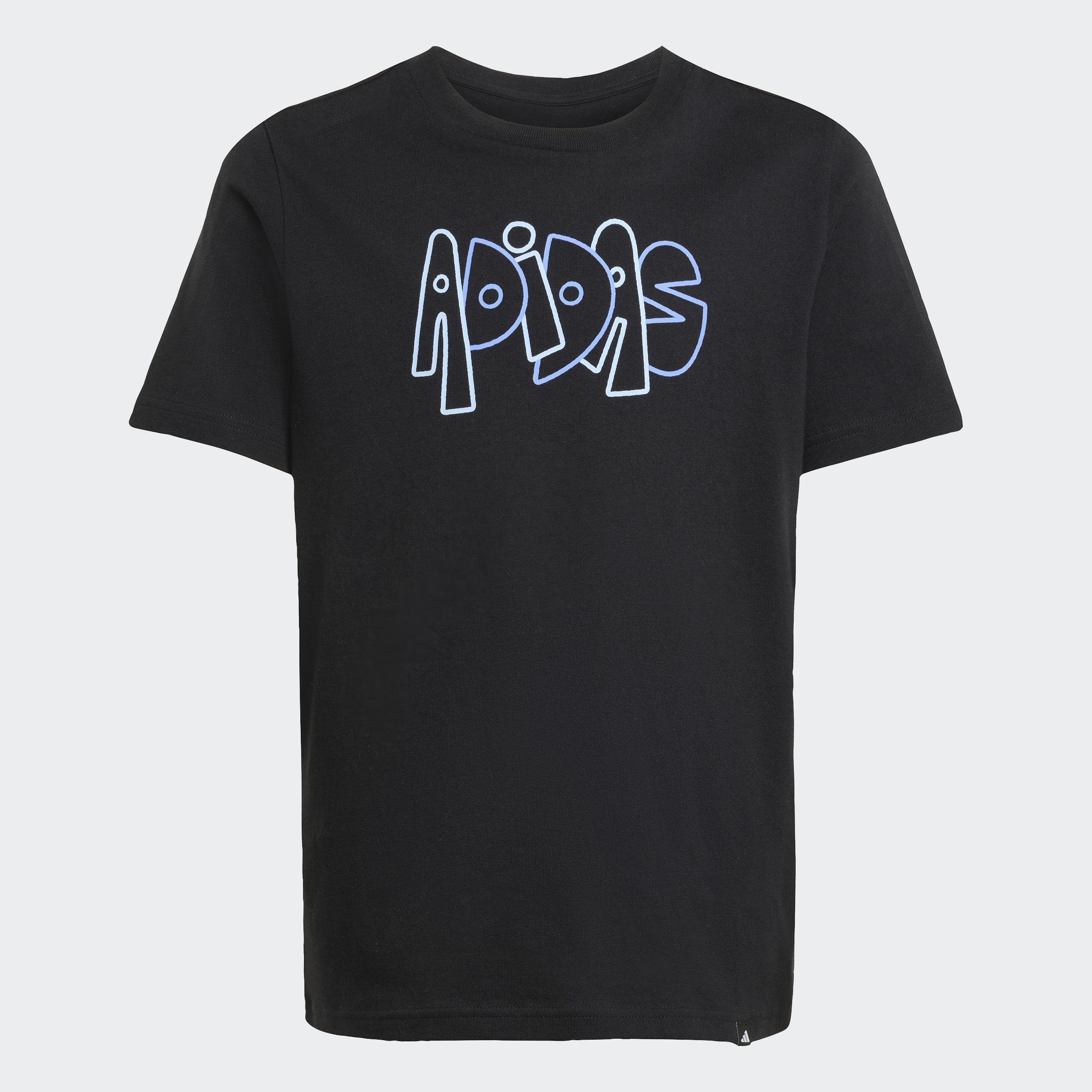 Kids Unisex Graffiti Graphic T-Shirt, Black