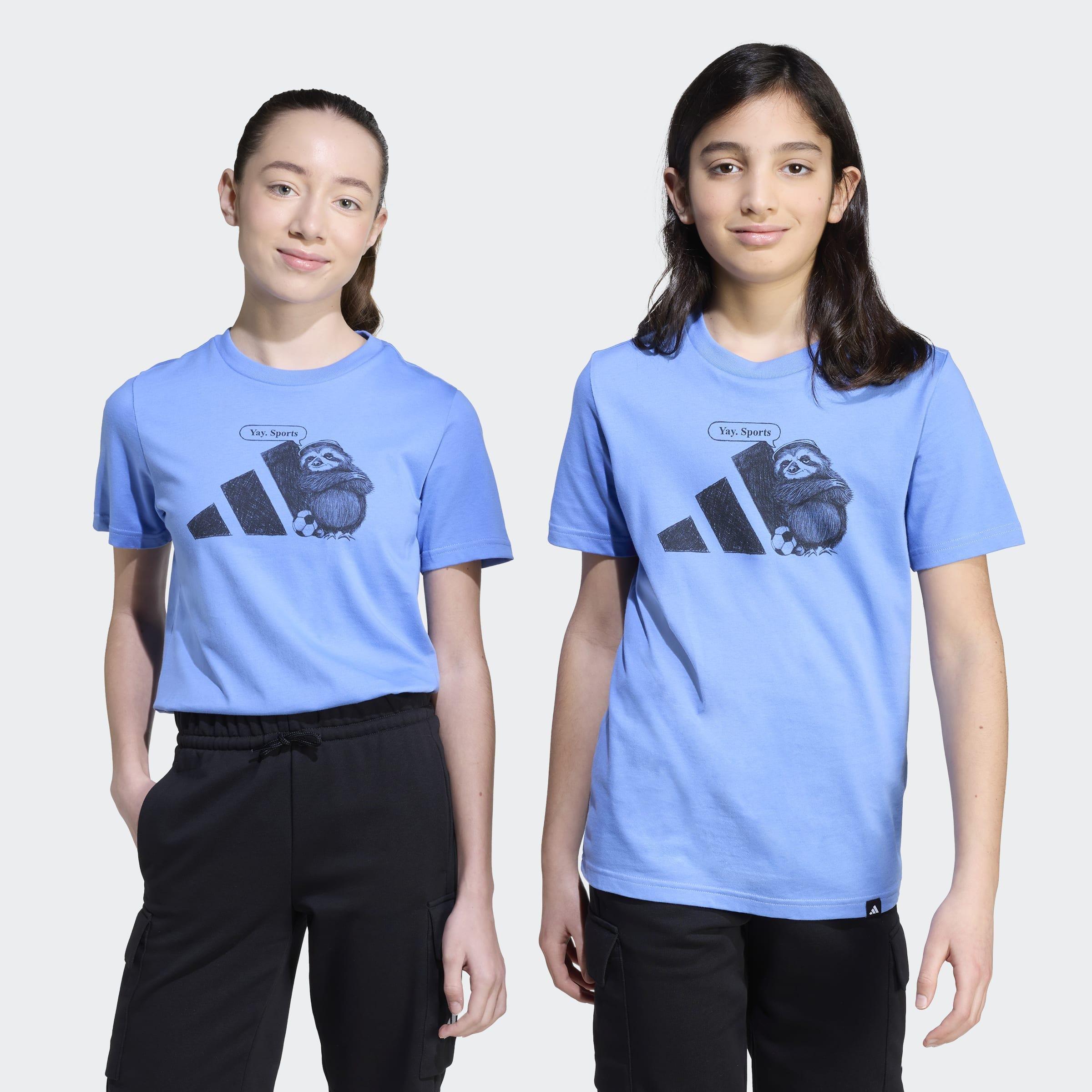 Kids Unisex Sports Graphic T-Shirt, Blue, A901_ONE, large image number 5