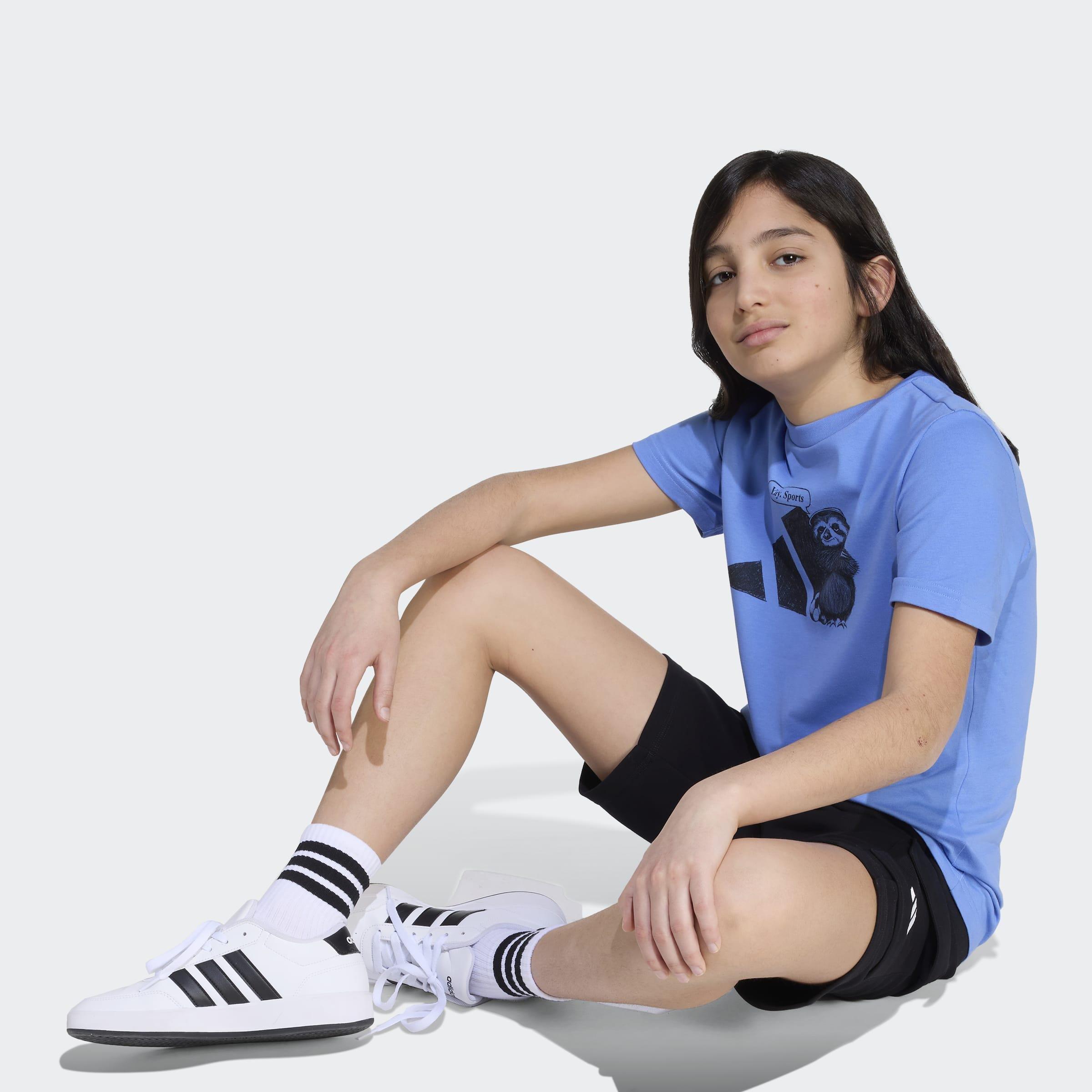 Kids Unisex Sports Graphic T-Shirt, Blue, A901_ONE, large image number 6