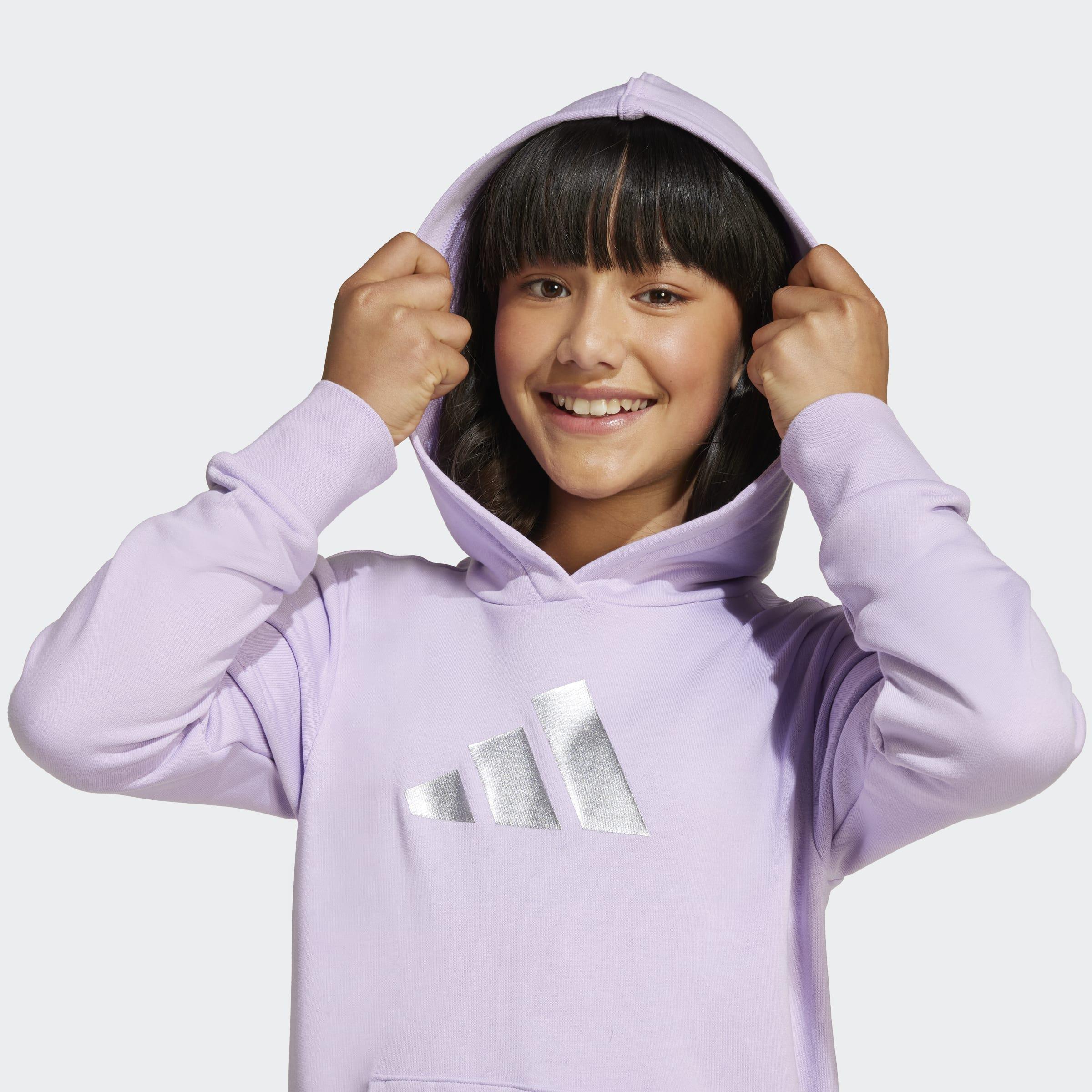 Kids Glam Graphic Hoodie, Purple, A901_ONE, large image number 3