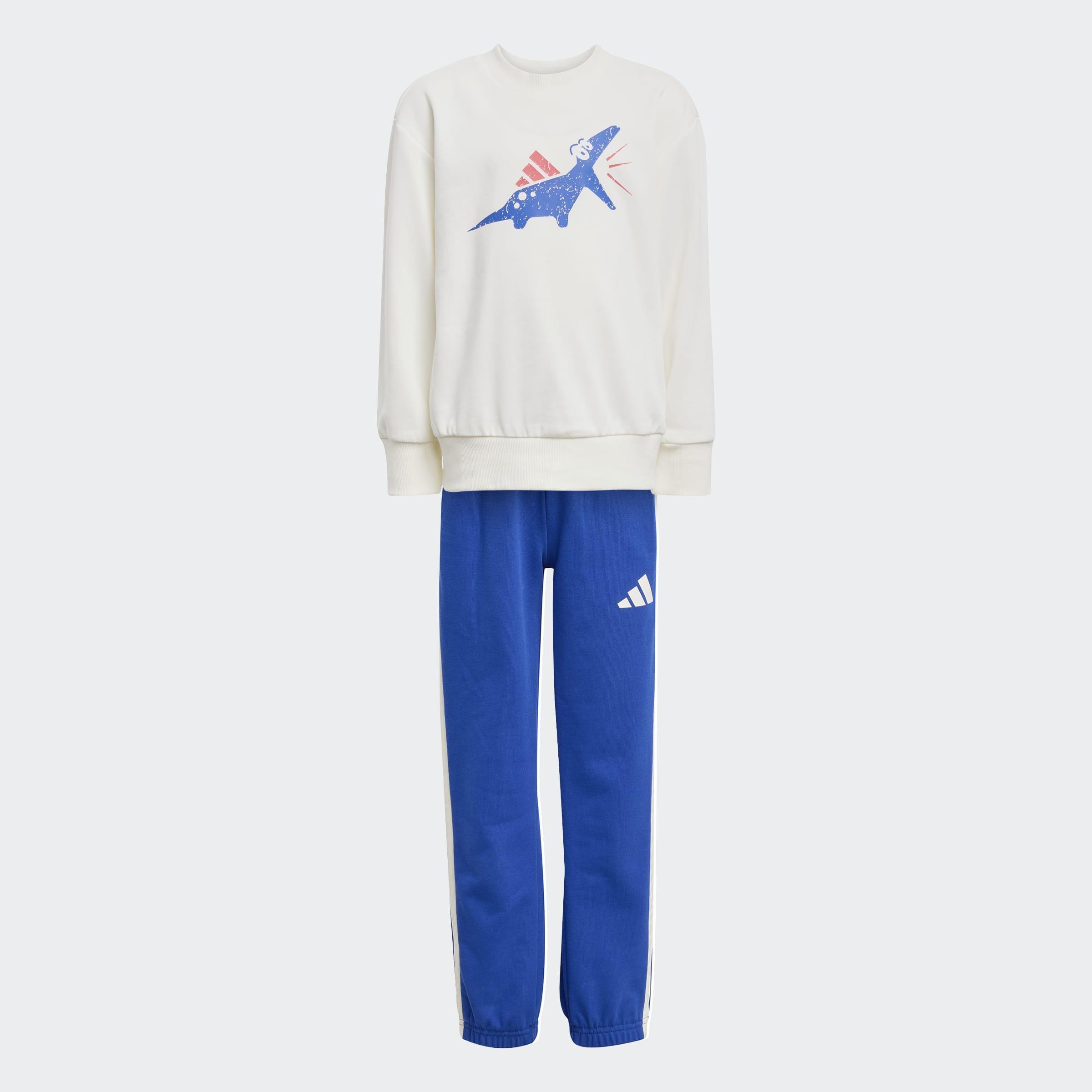 Kids Unisex Seasonal Essentials Adiraptor Fleece Jogger Set Little, White