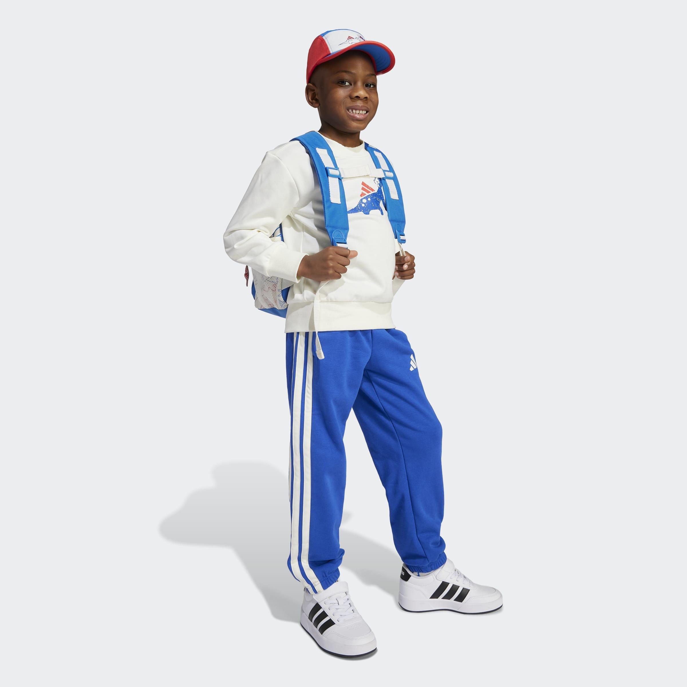 Kids Unisex Seasonal Essentials Adiraptor Fleece Jogger Set Little, White, A901_ONE, large image number 9