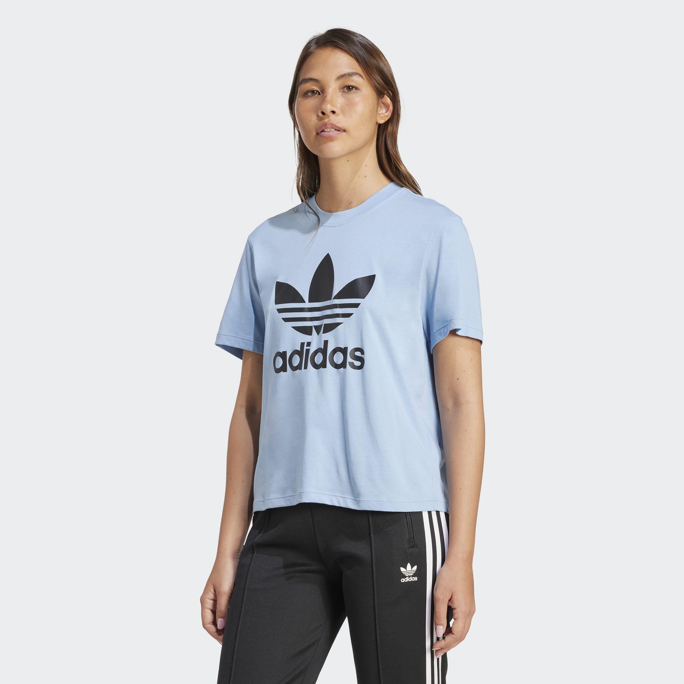 Adicolor Trefoil Boxy T-Shirt, Blue, A901_ONE, large image number 5