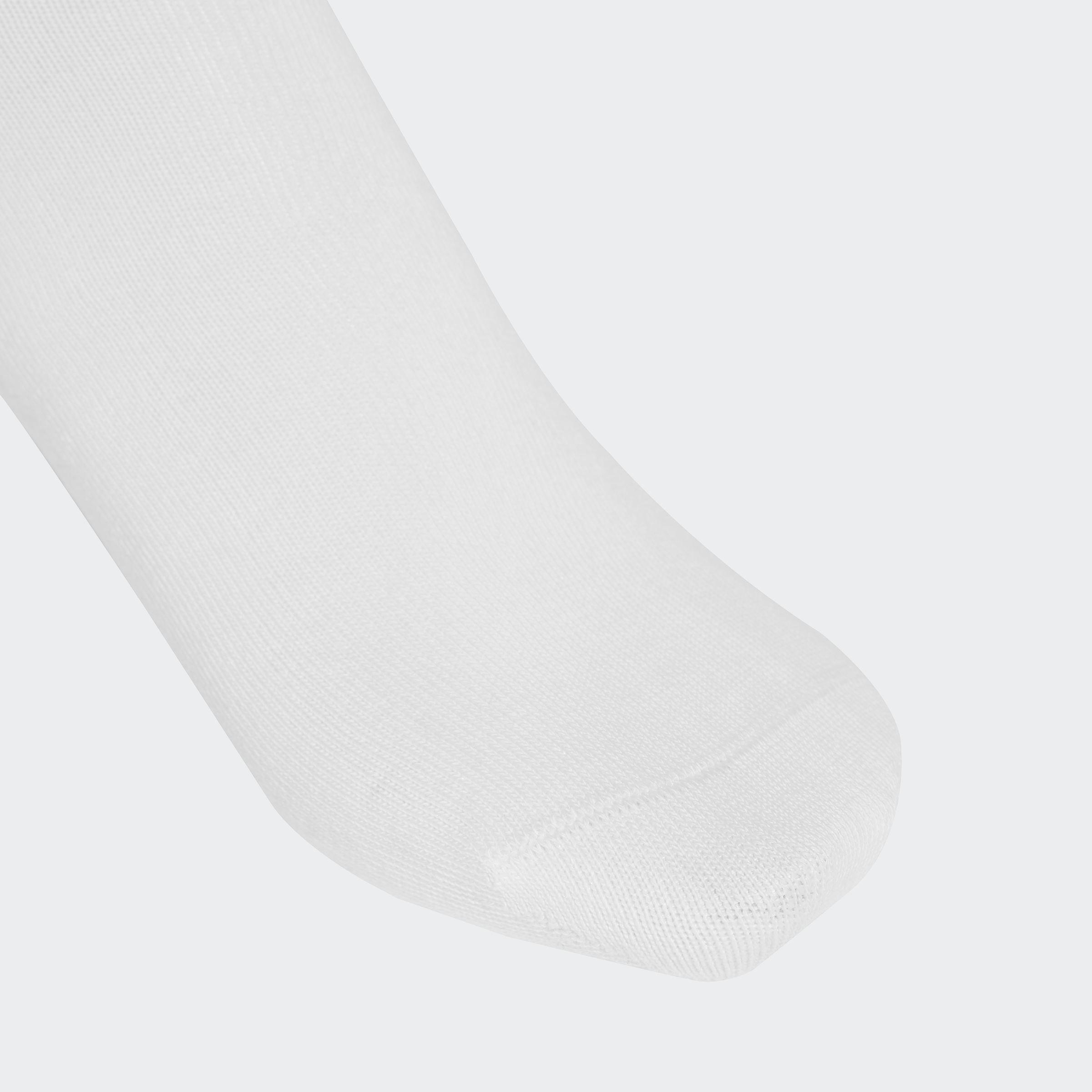 Unisex 3-Stripes Crew Socks - 3 Pairs, White, A901_ONE, large image number 2